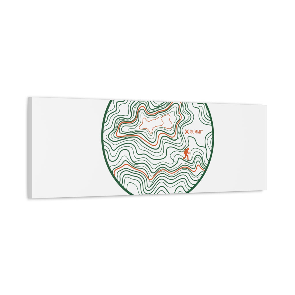 Chasing Contour Lines Topographic Canvas | topographic map print, contour line design