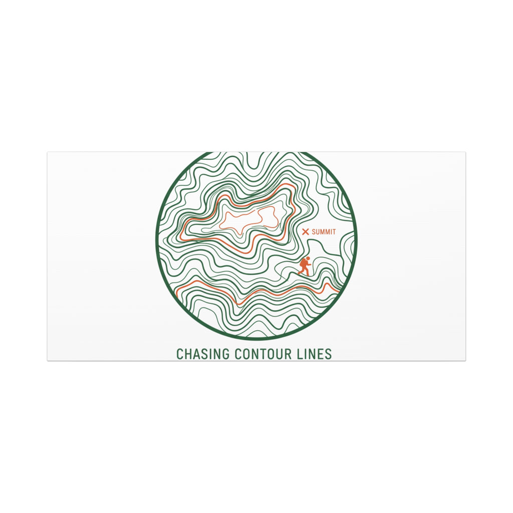 Chasing Contour Lines Topographic Canvas | topographic map print, contour line design