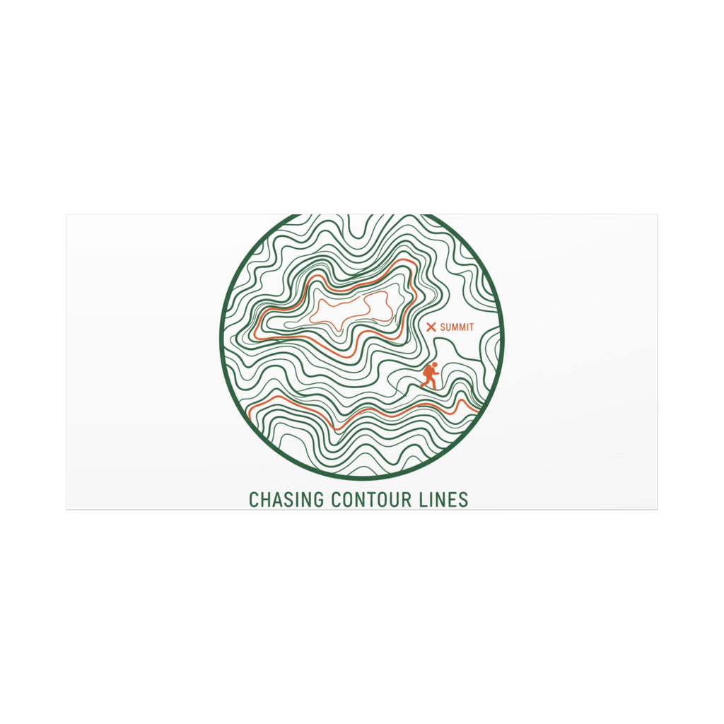 Chasing Contour Lines Topographic Canvas | topographic map print, contour line design