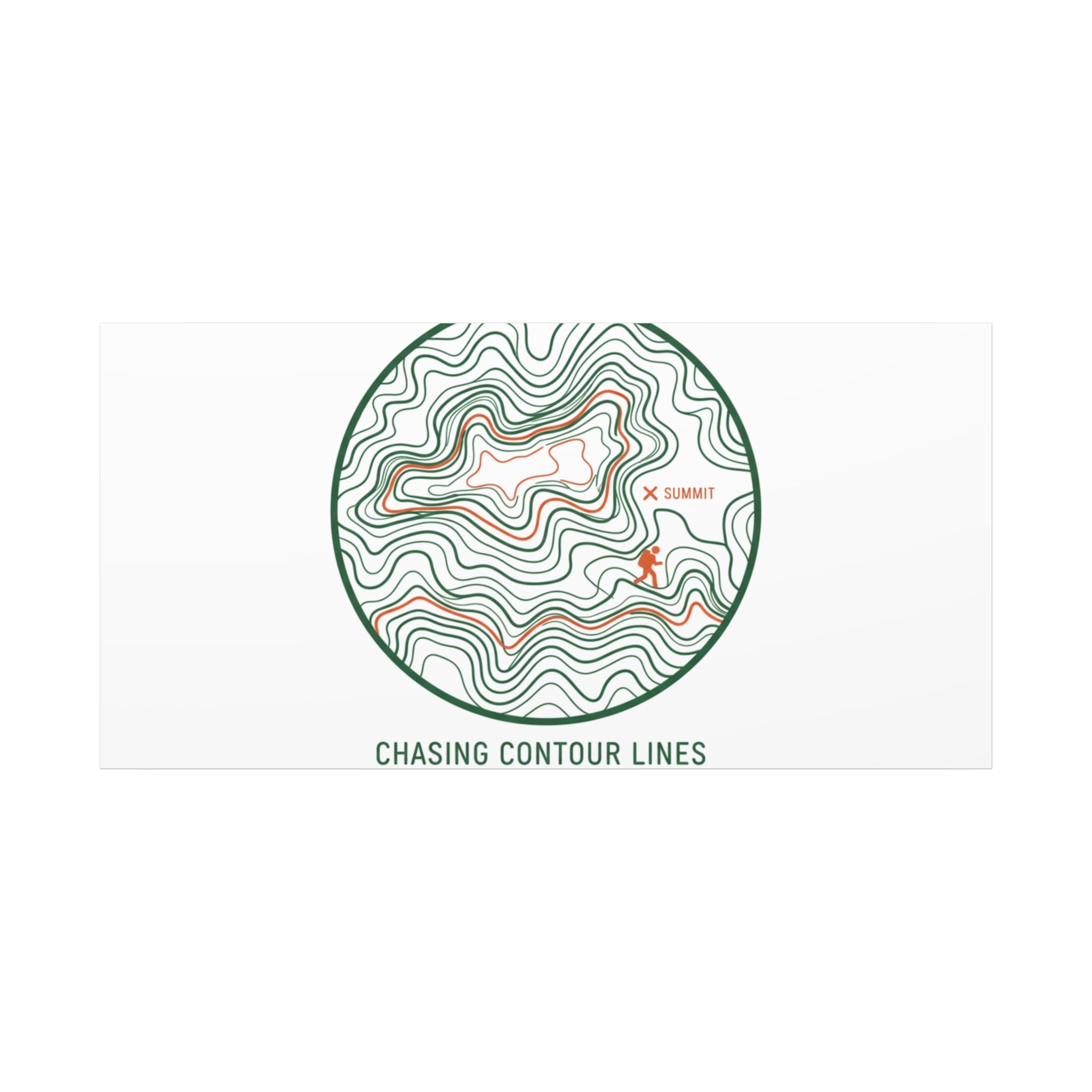 Chasing Contour Lines Topographic Canvas | topographic map print, contour line design