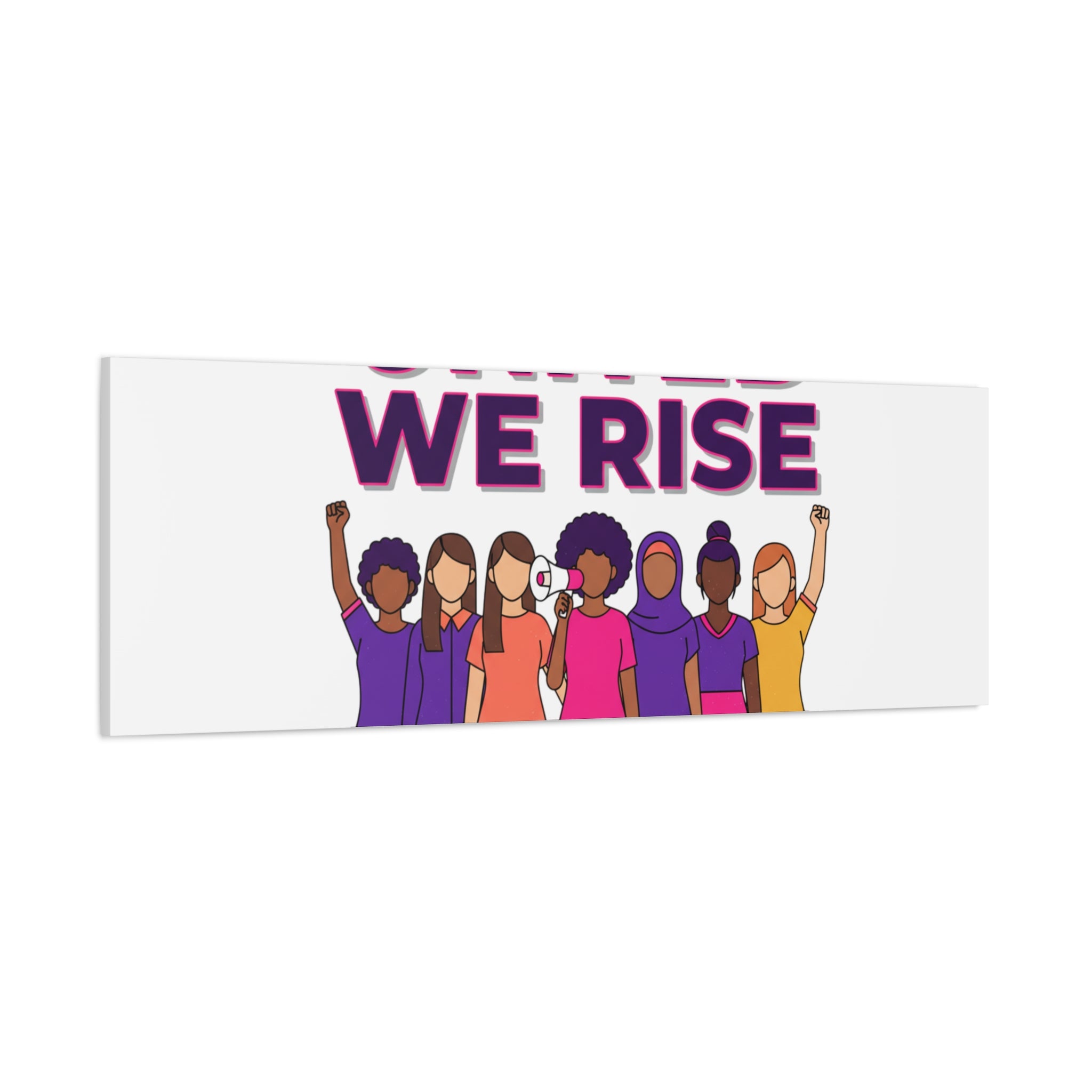 United We Rise Matte Canvas, Stretched | International Women’s Day, IWD Typography