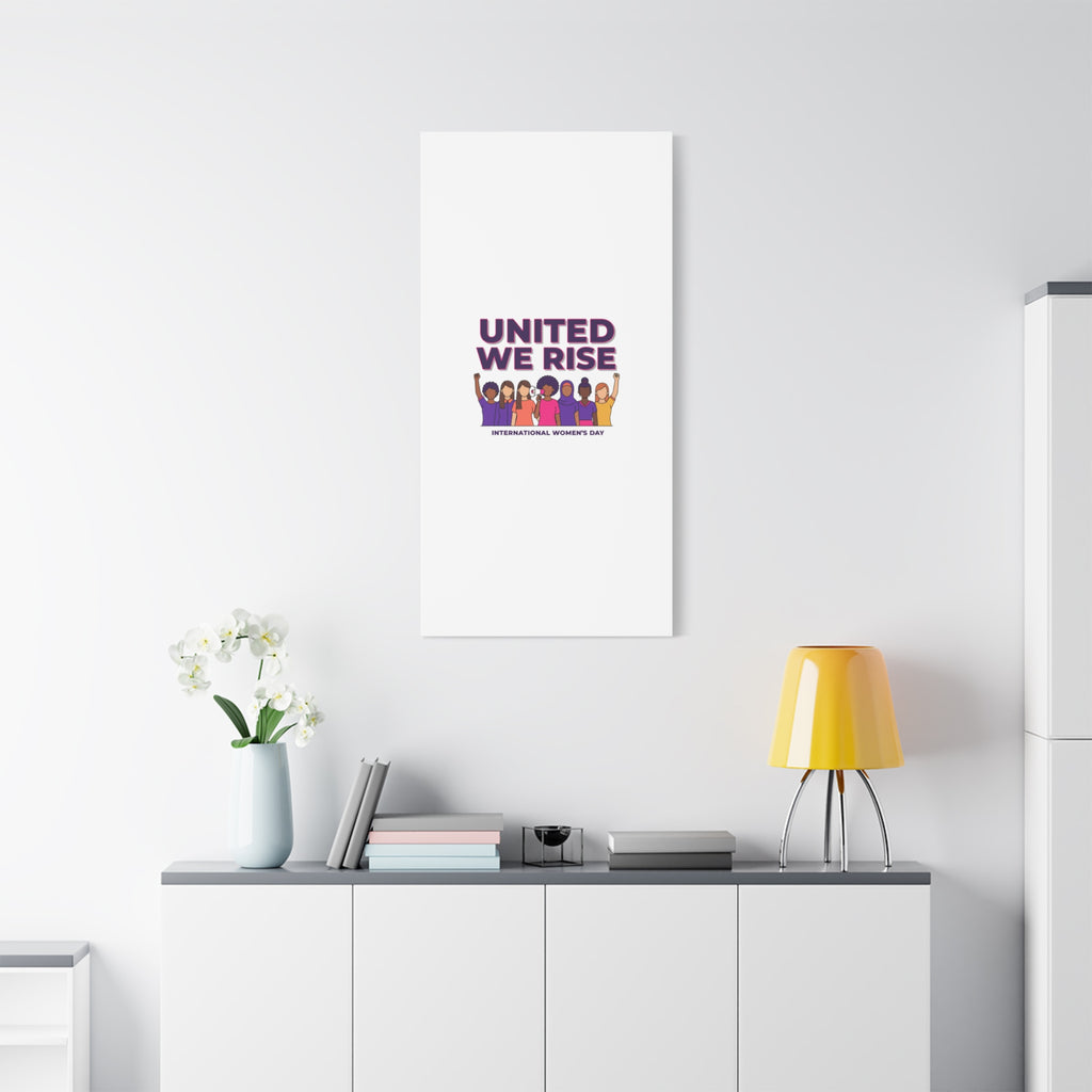 United We Rise Matte Canvas, Stretched | International Women’s Day, IWD Typography