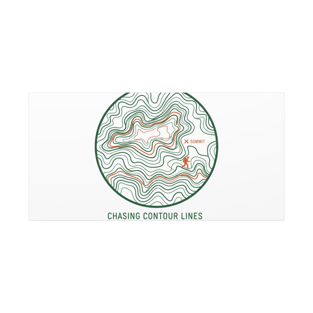 Chasing Contour Lines Topographic Canvas | topographic map print, contour line design