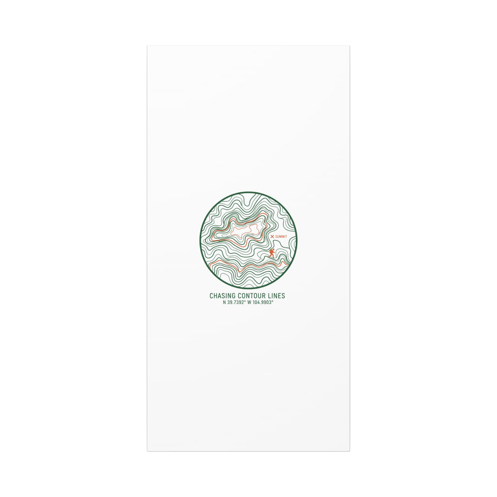 Chasing Contour Lines Topographic Canvas | topographic map print, contour line design