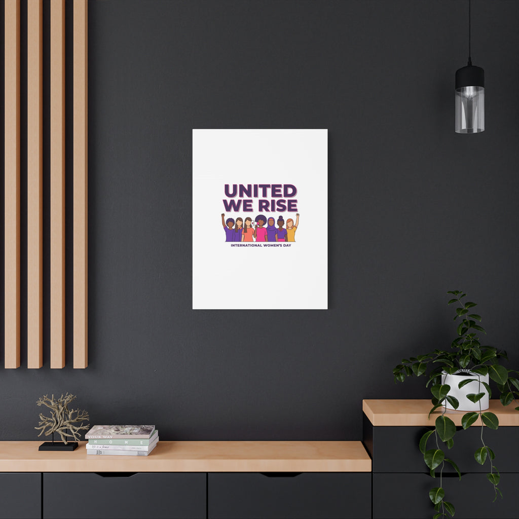 United We Rise Matte Canvas, Stretched | International Women’s Day, IWD Typography