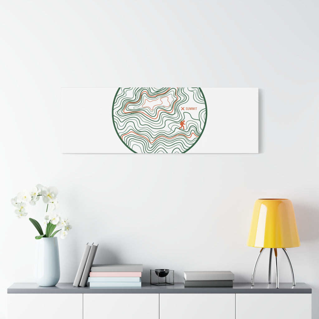 Chasing Contour Lines Topographic Canvas | topographic map print, contour line design