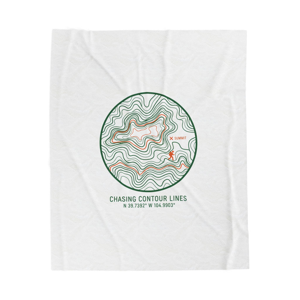Chasing Contour Lines Topographic Map Print Blanket | contour line design, terrain poster