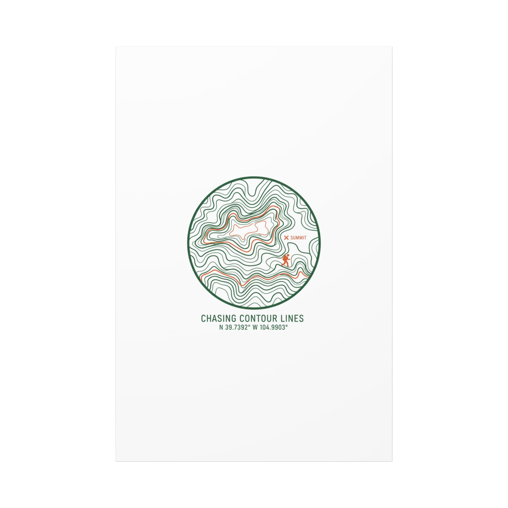 Chasing Contour Lines Topographic Canvas | topographic map print, contour line design