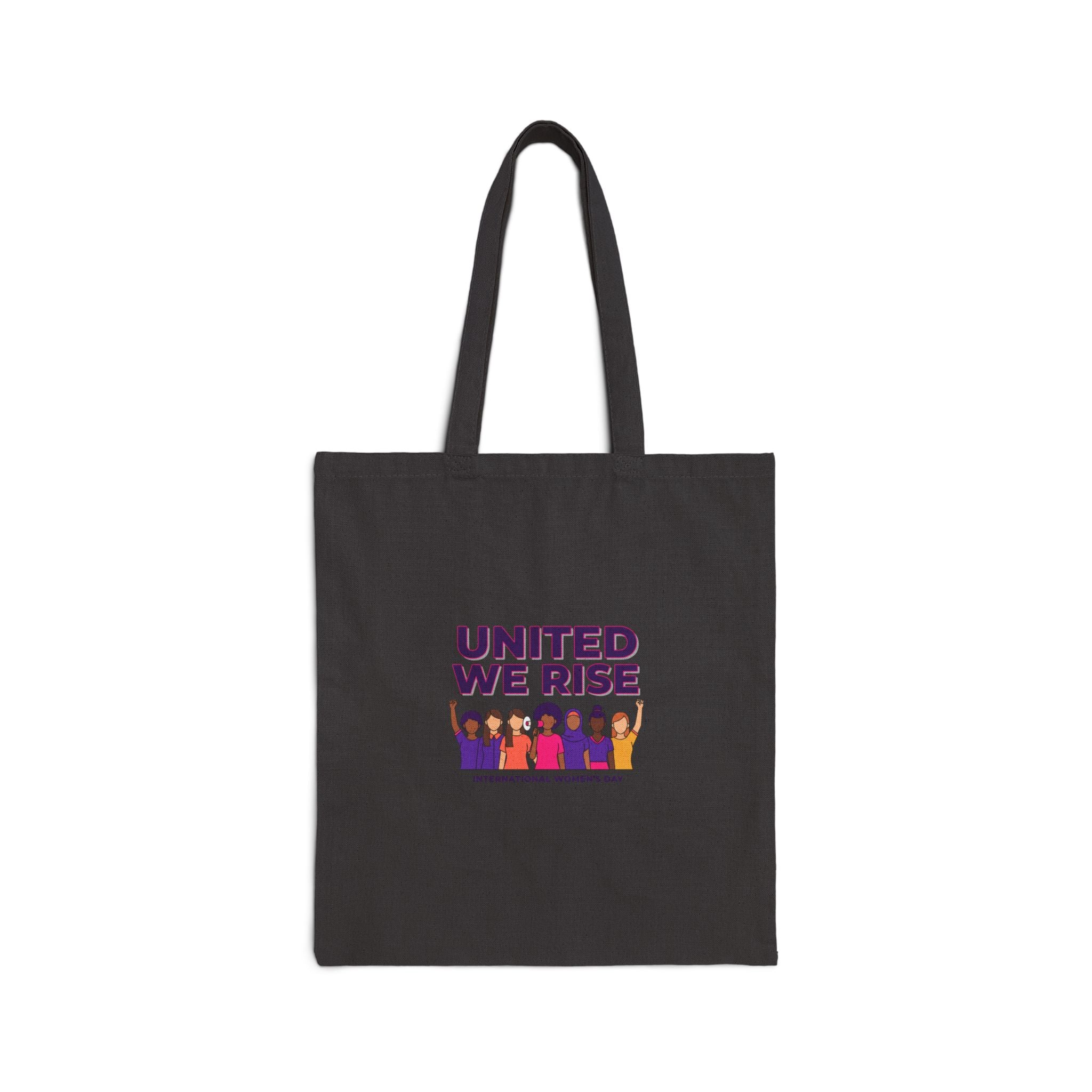 United We Rise Tote | IWD feminist slogan graphic, equality design