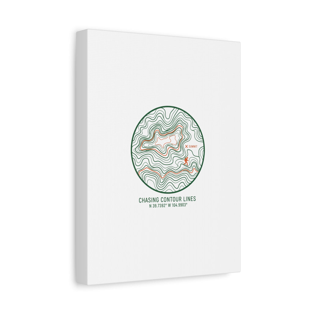 Chasing Contour Lines Topographic Canvas | topographic map print, contour line design