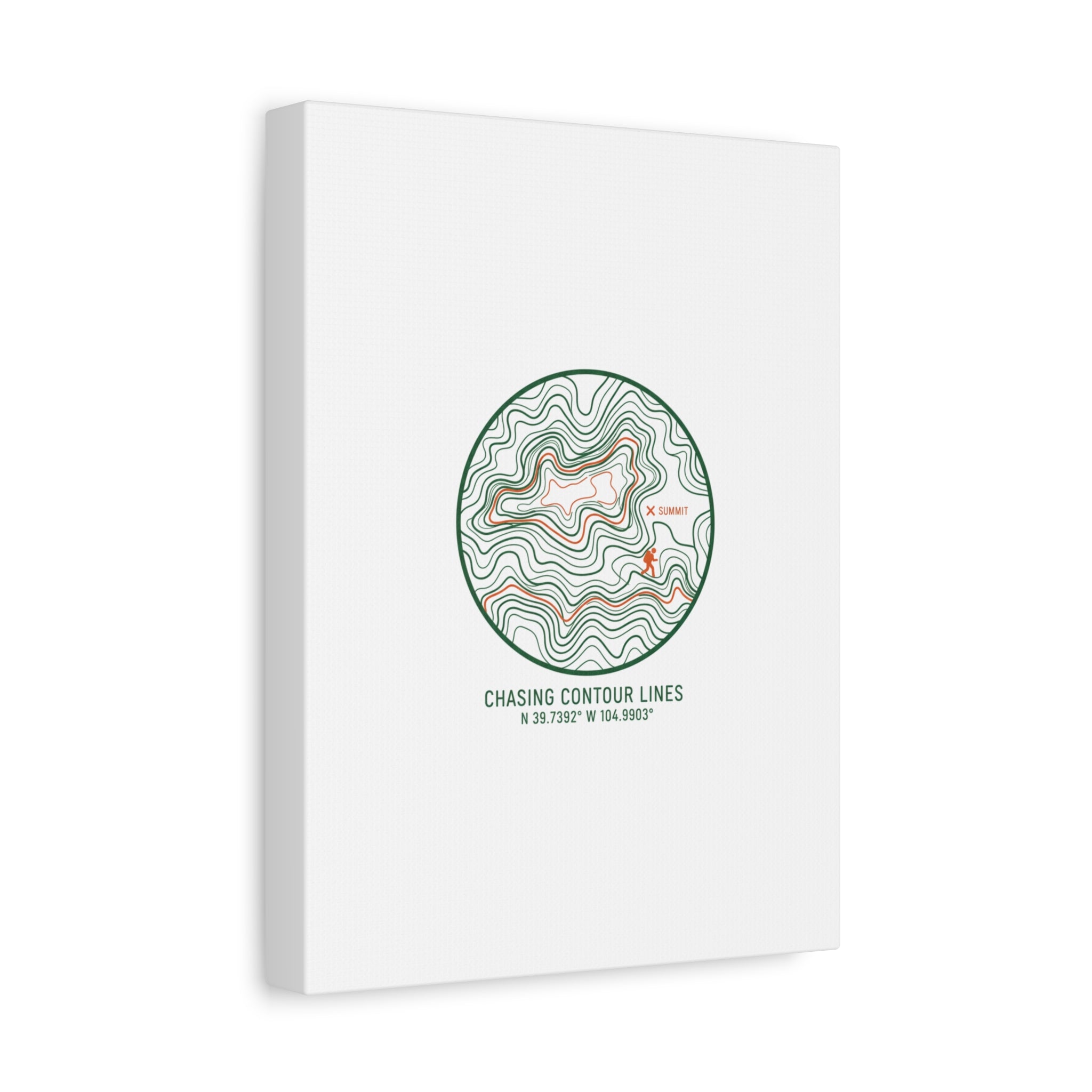 Chasing Contour Lines Topographic Canvas | topographic map print, contour line design