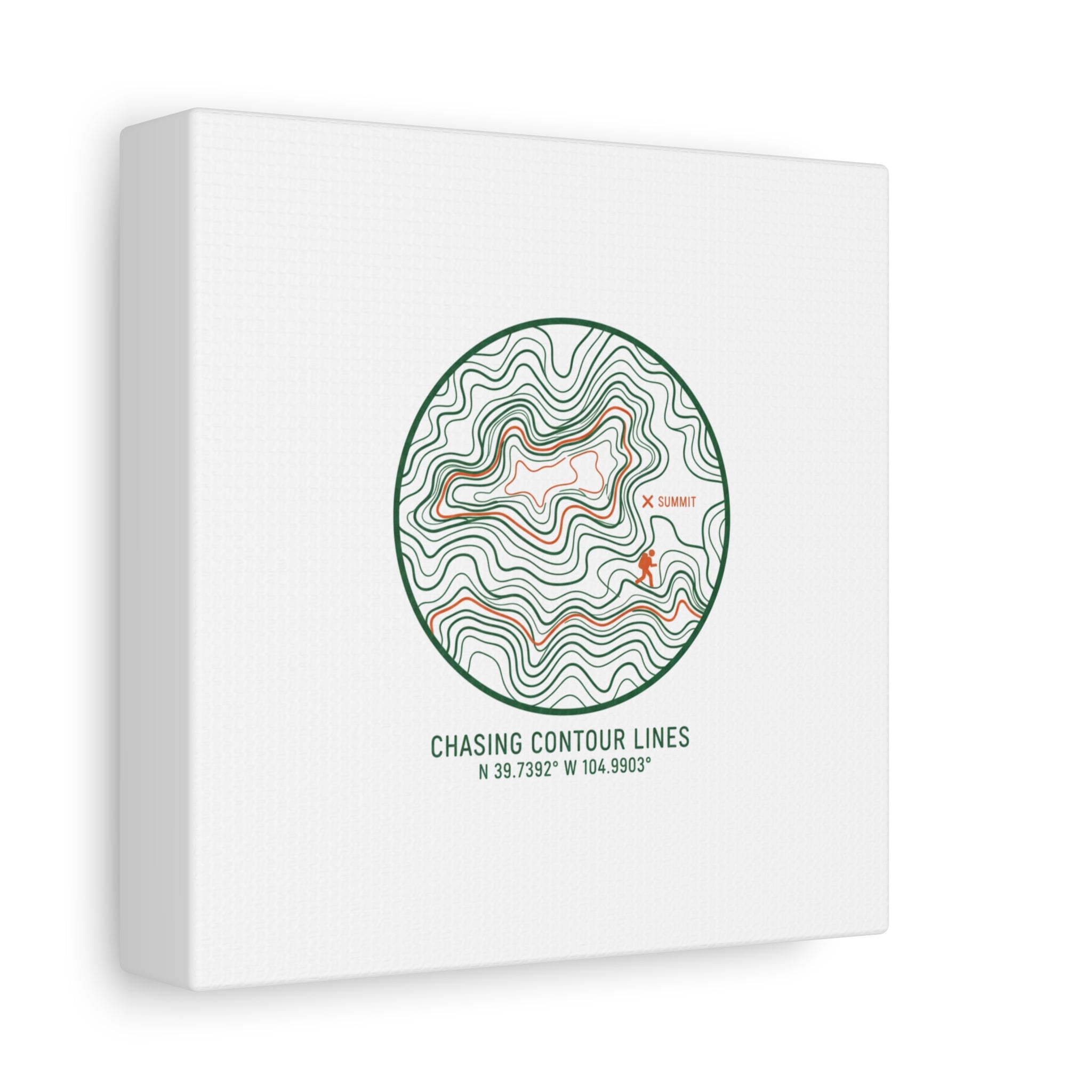 Chasing Contour Lines Topographic Canvas | topographic map print, contour line design