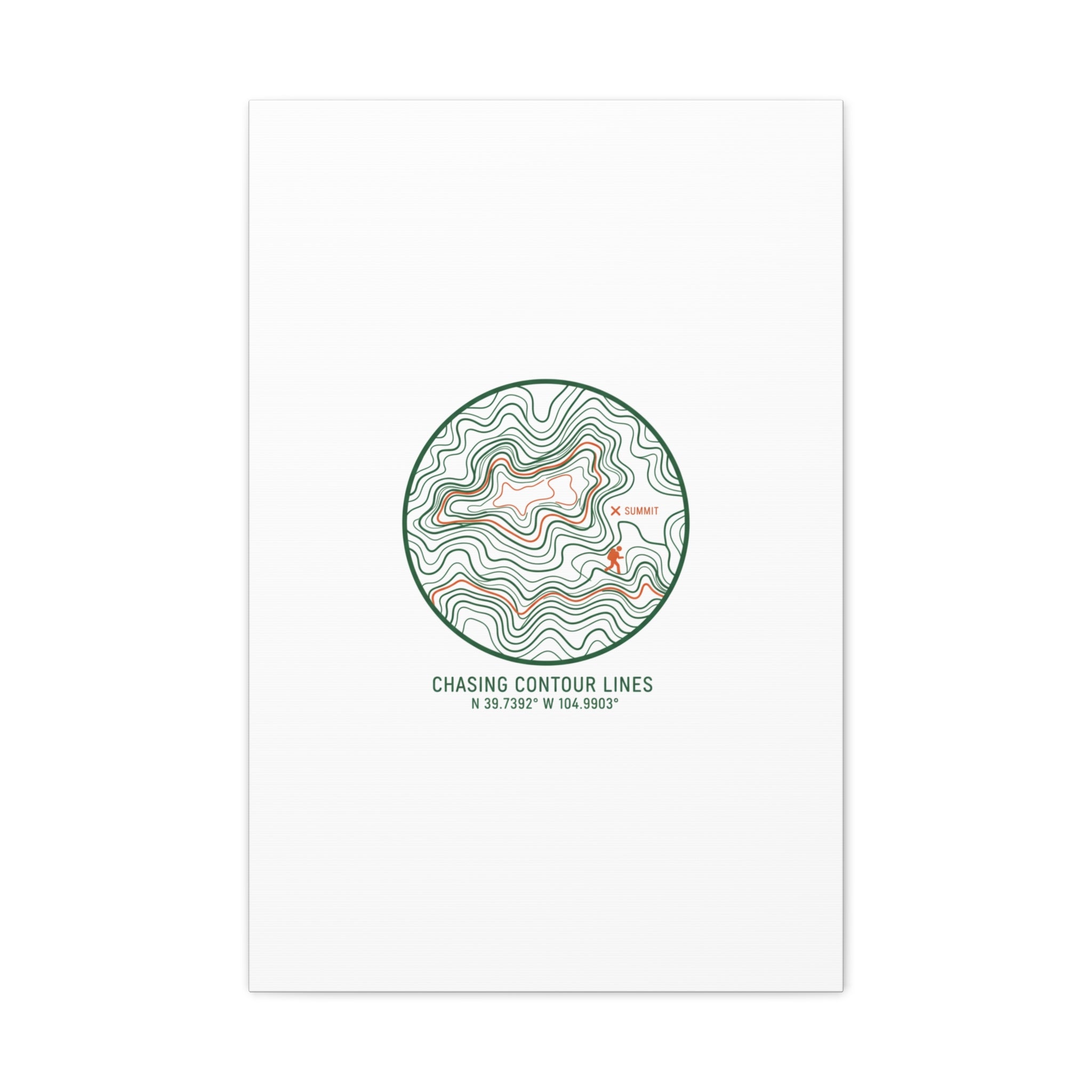 Chasing Contour Lines Topographic Canvas | topographic map print, contour line design