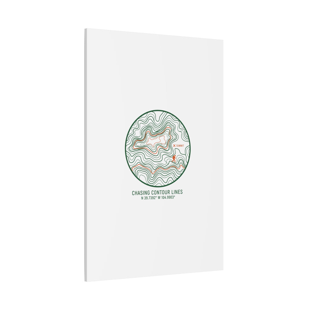 Chasing Contour Lines Topographic Canvas | topographic map print, contour line design