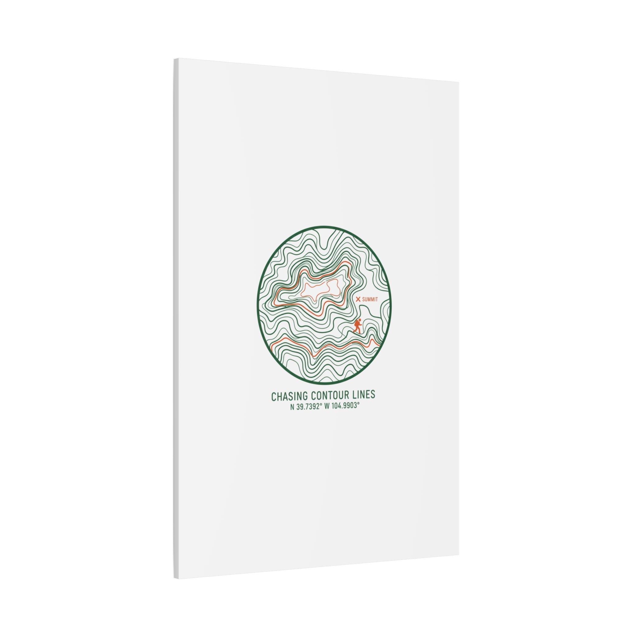 Chasing Contour Lines Topographic Canvas | topographic map print, contour line design