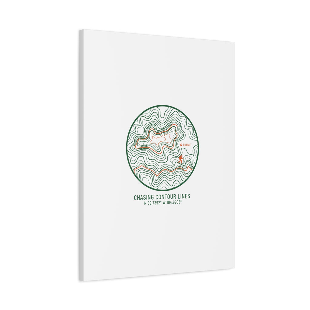 Chasing Contour Lines Topographic Canvas | topographic map print, contour line design