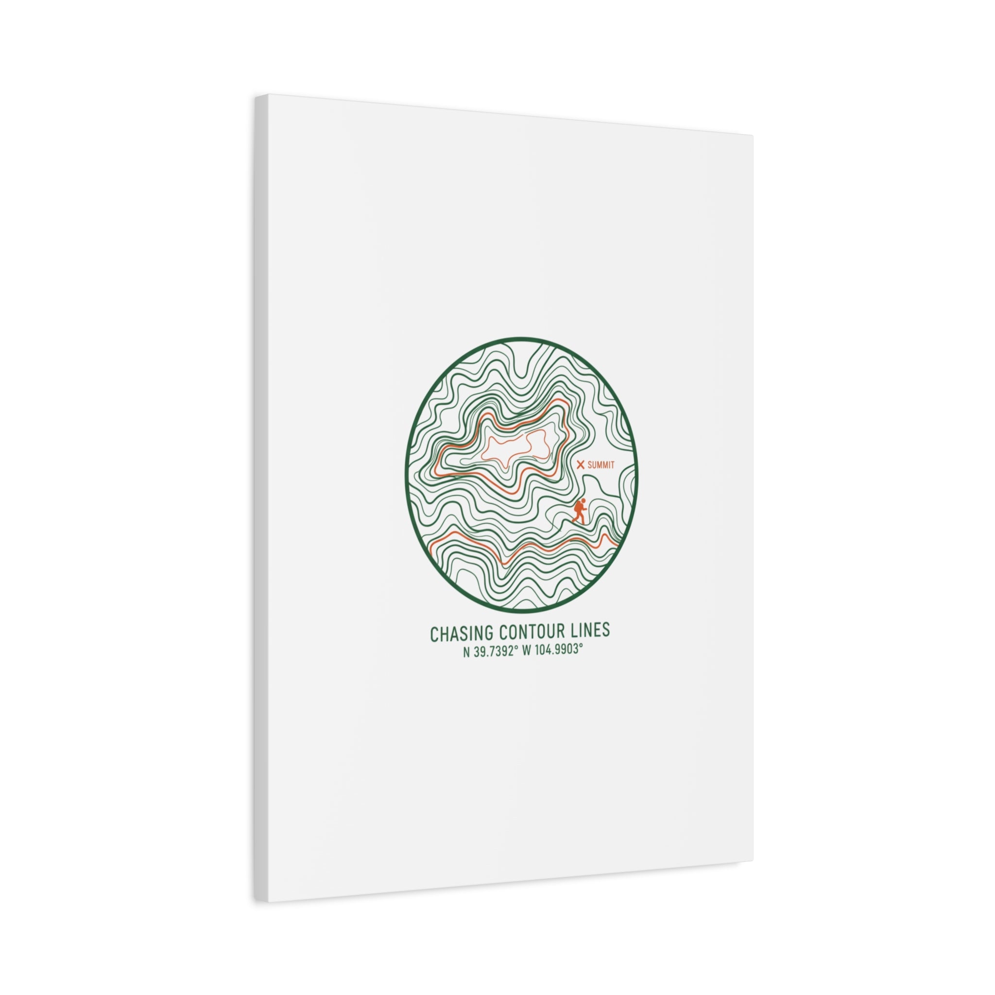 Chasing Contour Lines Topographic Canvas | topographic map print, contour line design