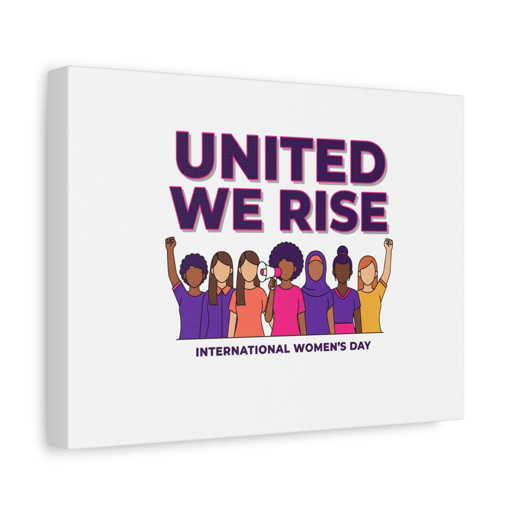 United We Rise Matte Canvas, Stretched | International Women’s Day, IWD Typography