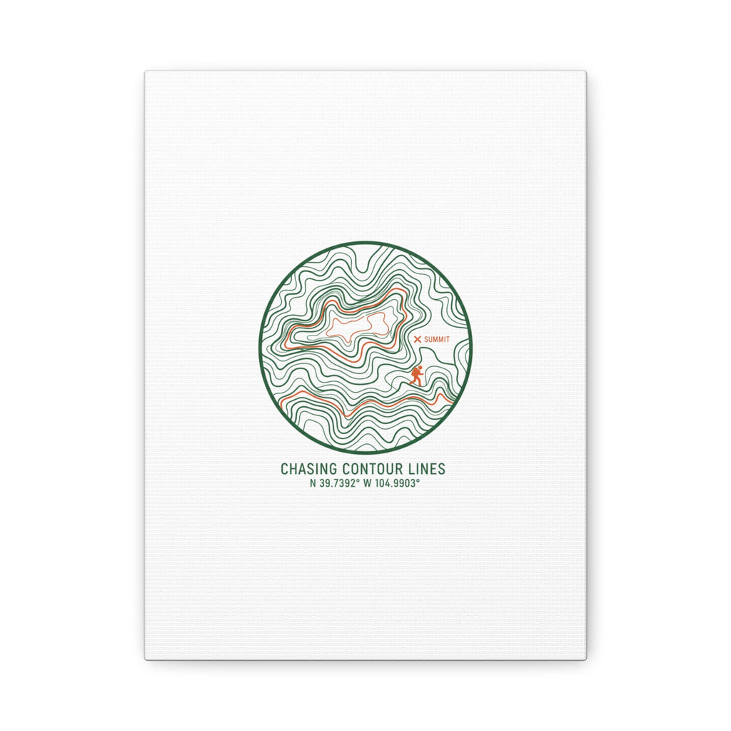 Chasing Contour Lines Topographic Canvas | topographic map print, contour line design