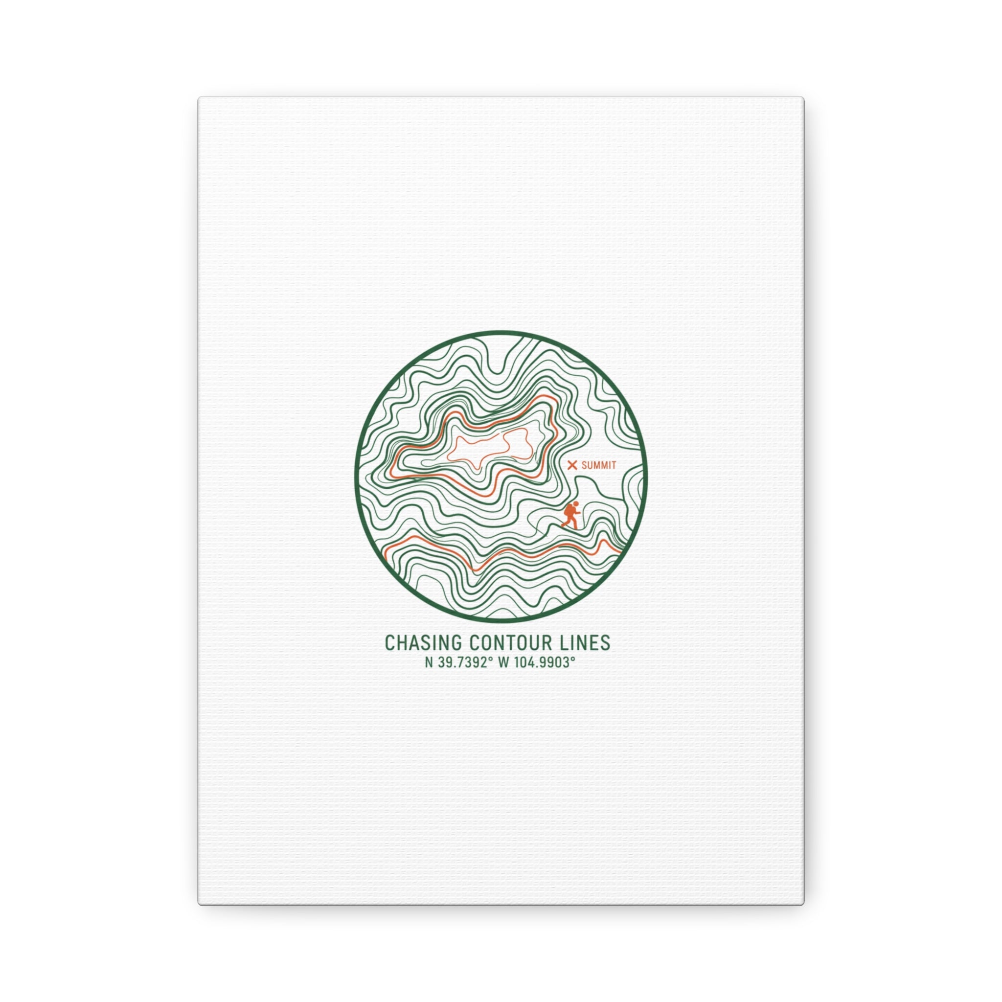 Chasing Contour Lines Topographic Canvas | topographic map print, contour line design