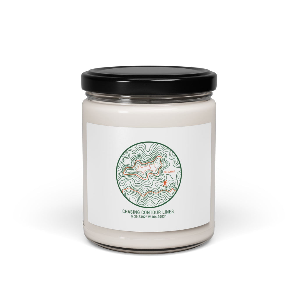 Topographic Contour Line Candle, Soy Jar Candle | Terrain Map Aesthetic