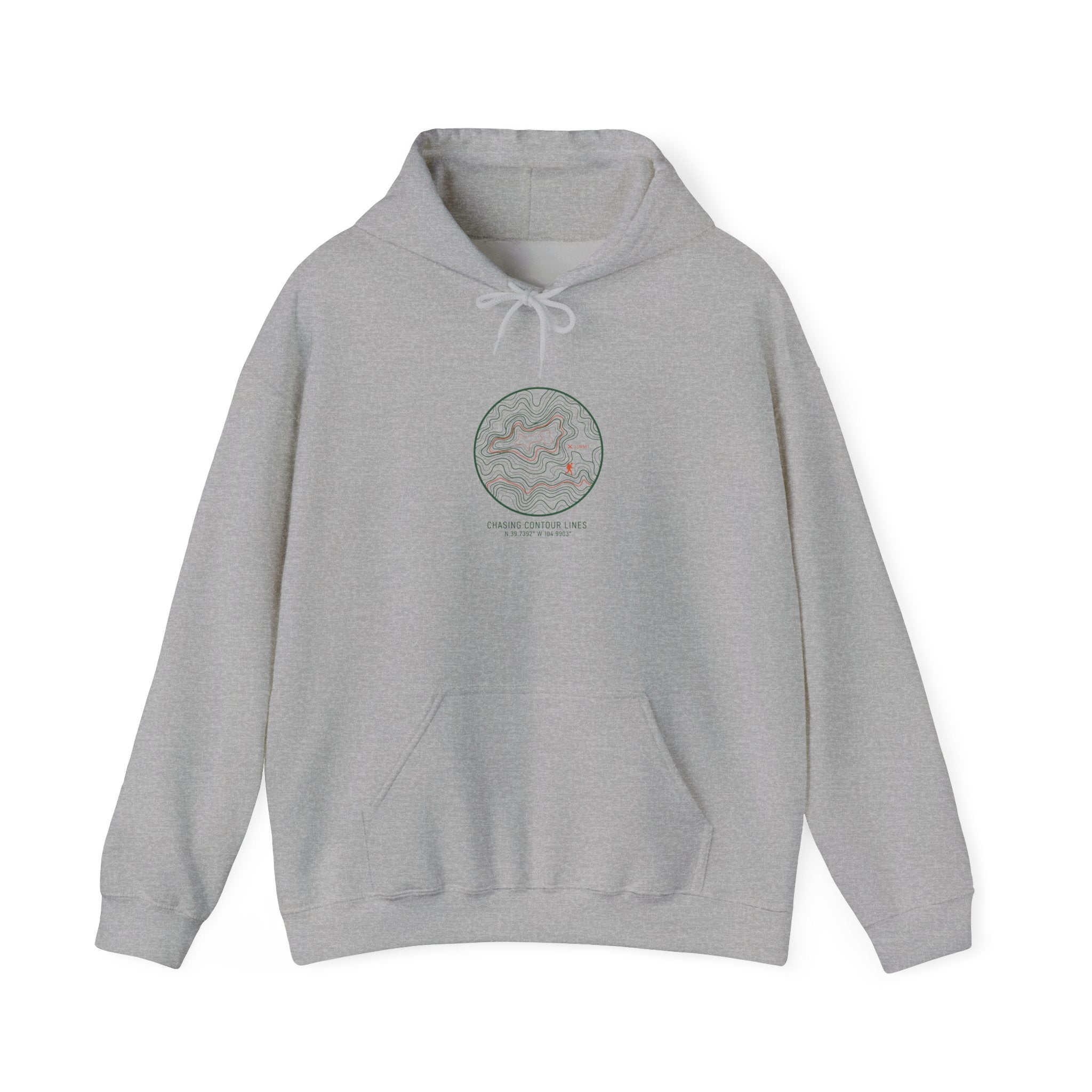 Topographic Contour Circle Hoodie | topographic map print, contour line design