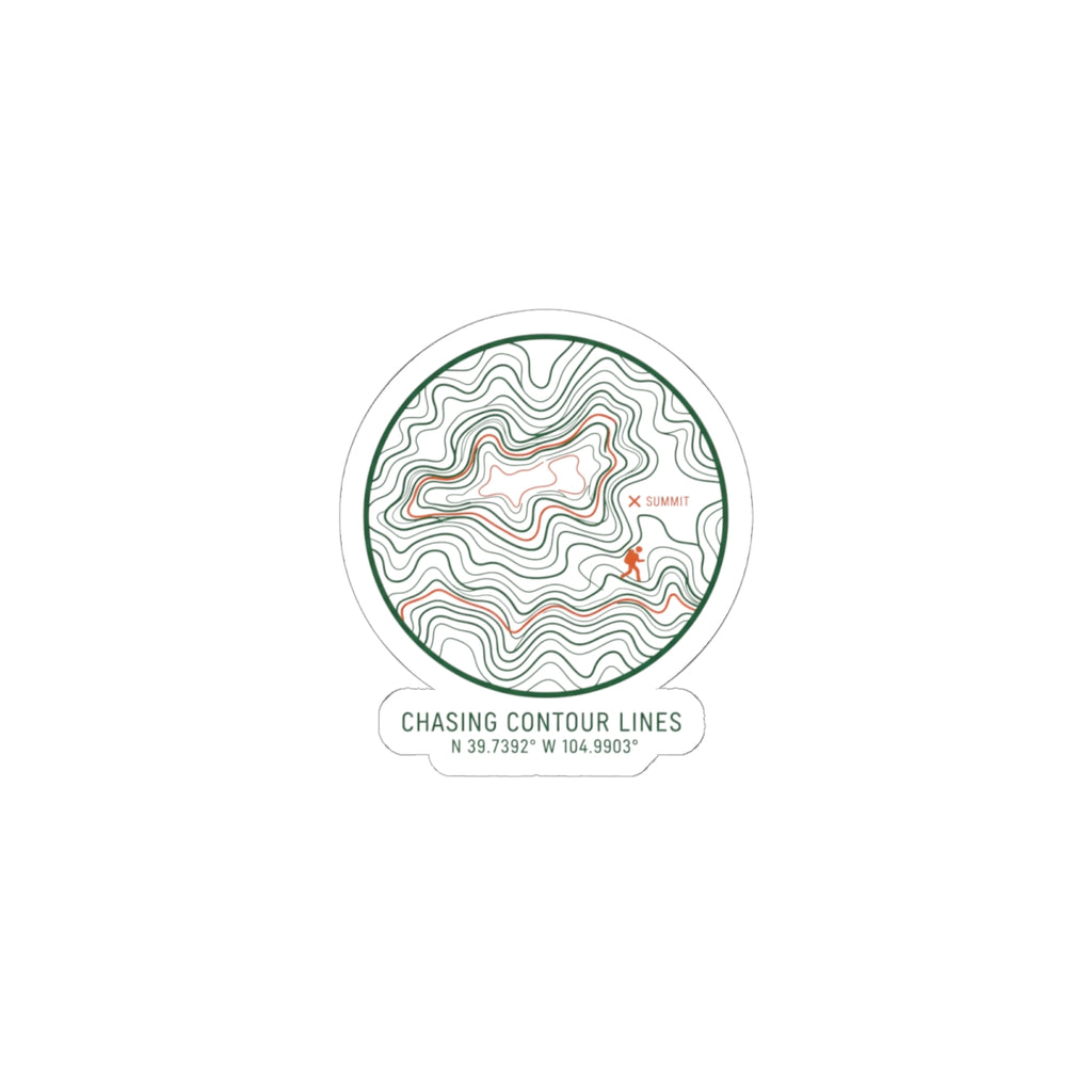 Topographic Contour Map Sticker | contour line design, topo map print