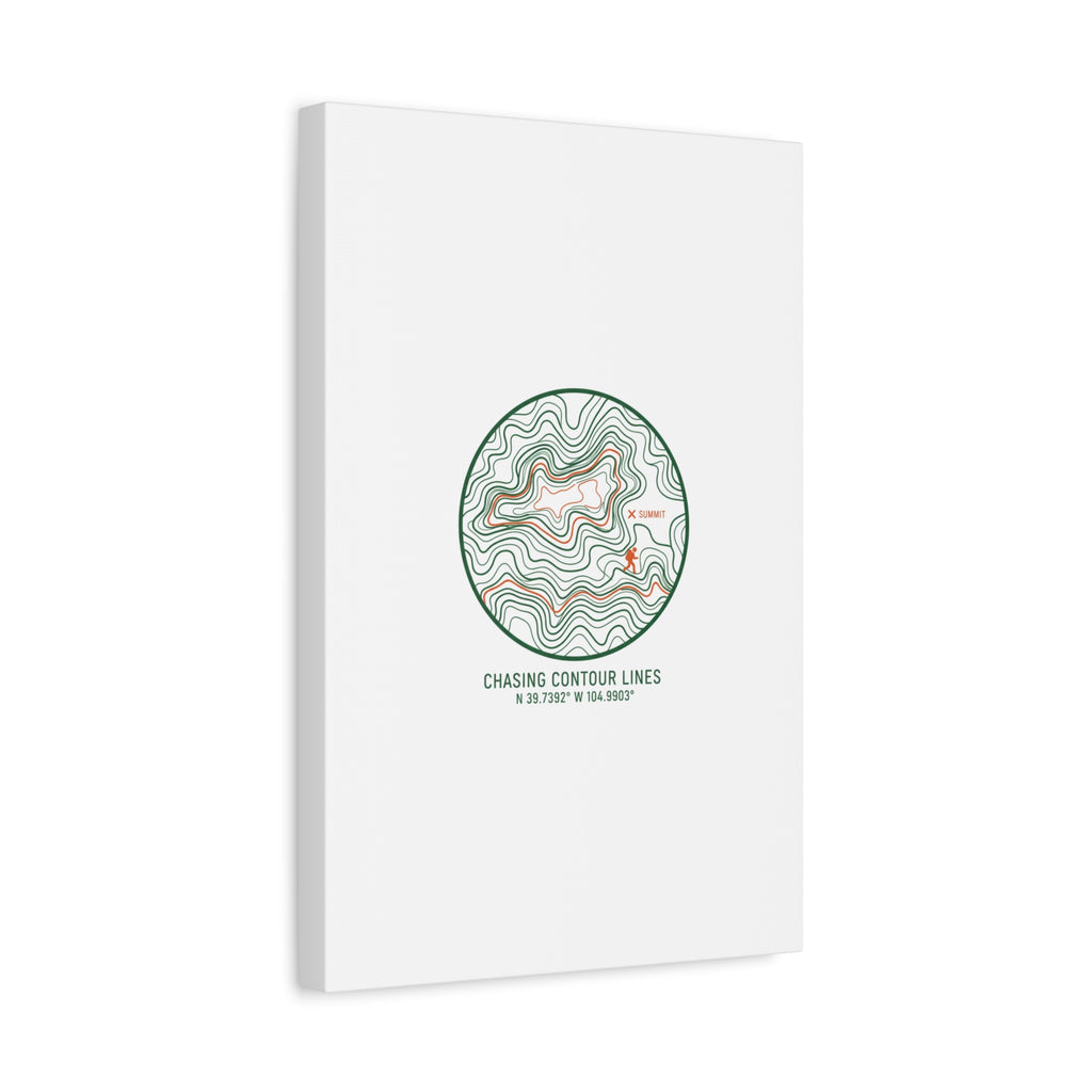 Chasing Contour Lines Topographic Canvas | topographic map print, contour line design