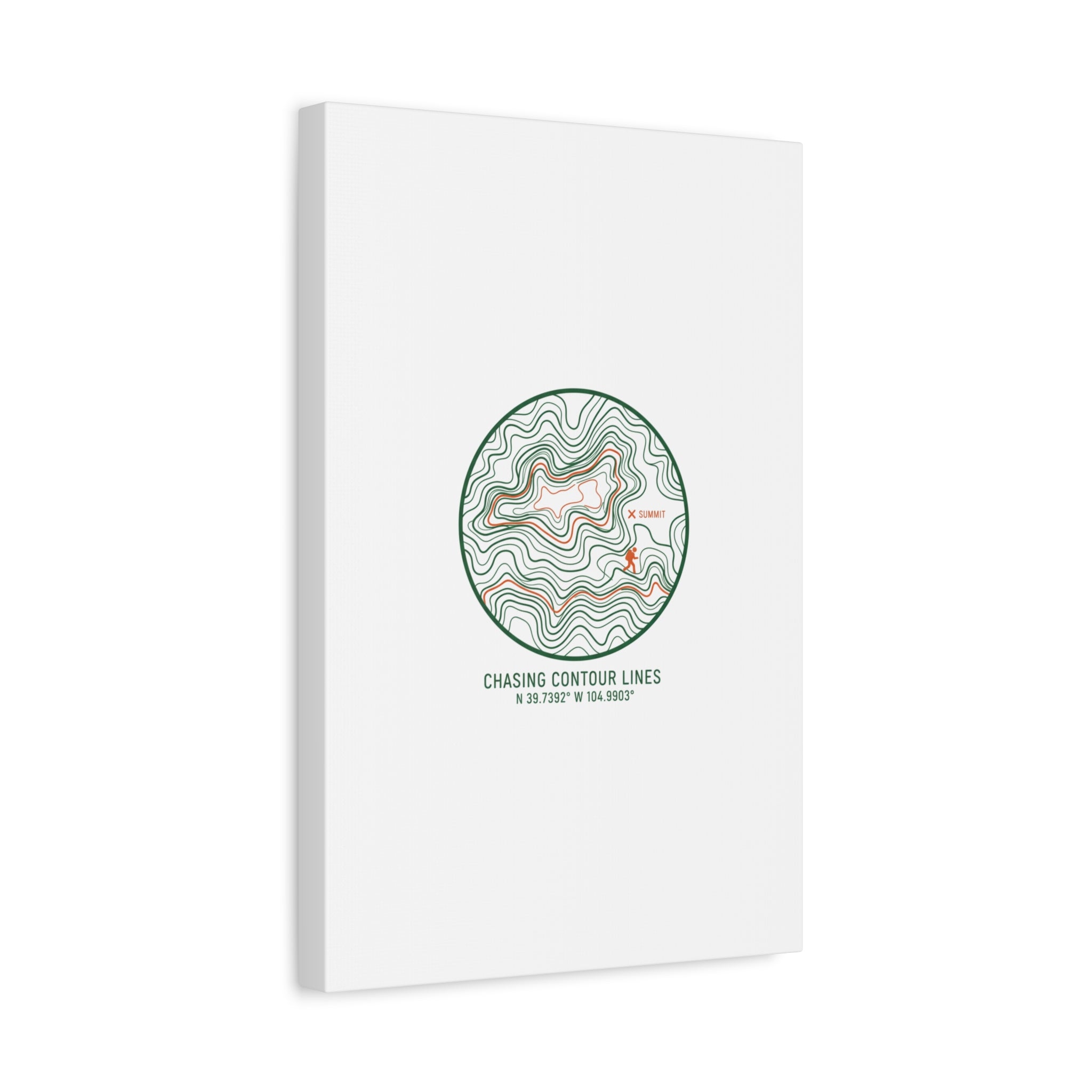 Chasing Contour Lines Topographic Canvas | topographic map print, contour line design