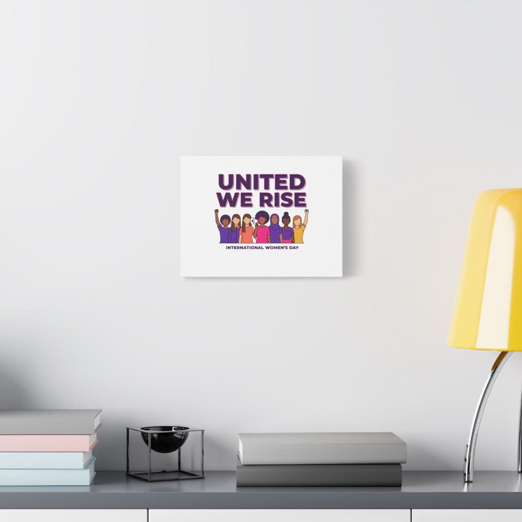 United We Rise Matte Canvas, Stretched | International Women’s Day, IWD Typography