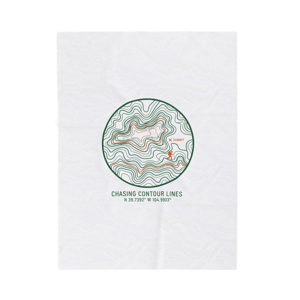 Chasing Contour Lines Topographic Map Print Blanket | contour line design, terrain poster