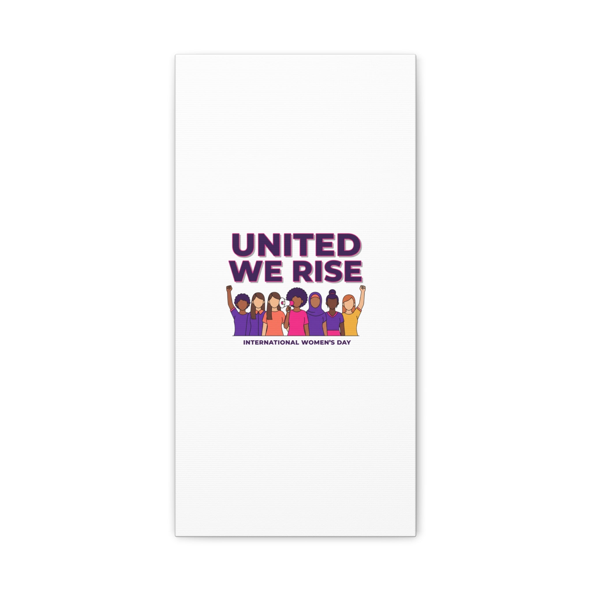 United We Rise Matte Canvas, Stretched | International Women’s Day, IWD Typography