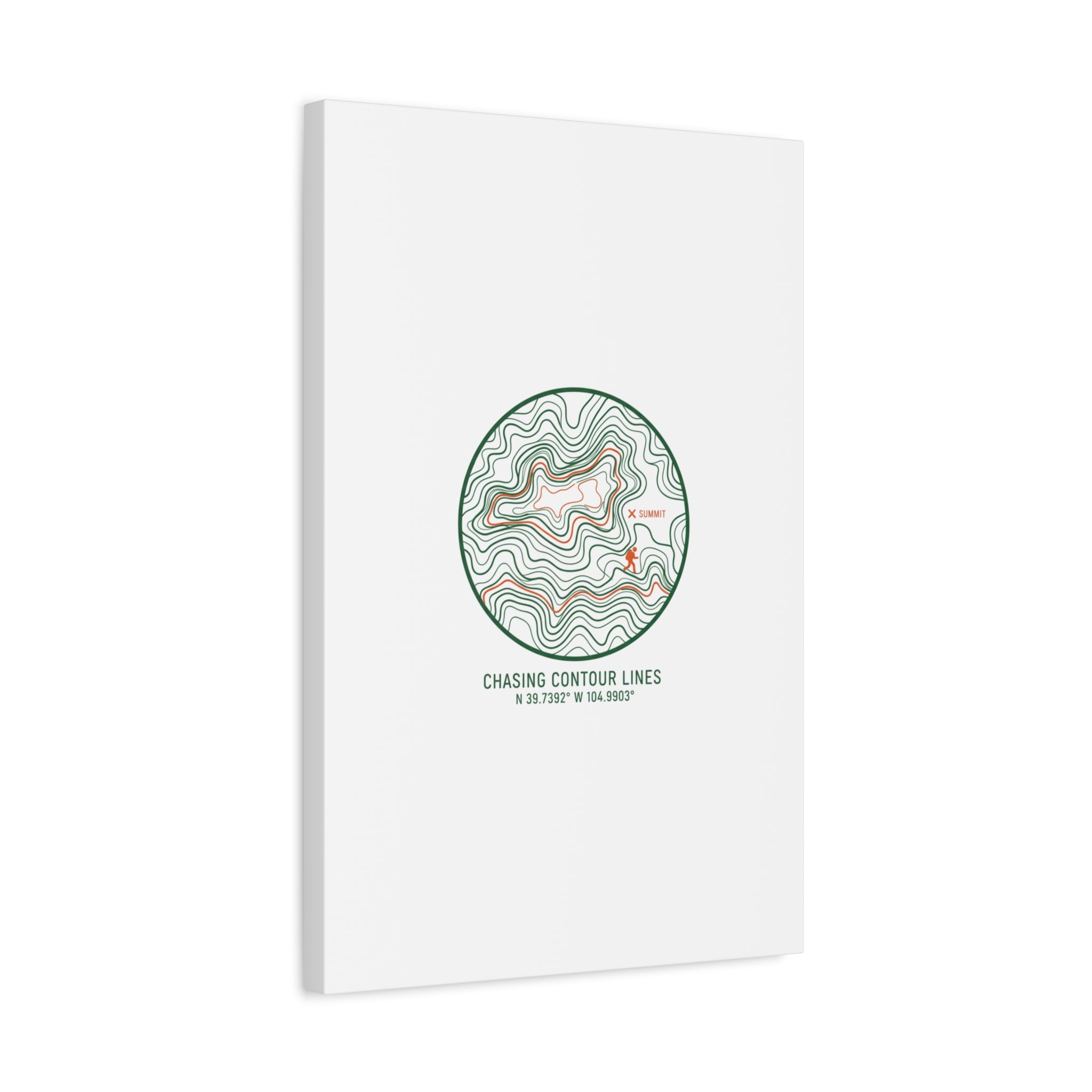 Chasing Contour Lines Topographic Canvas | topographic map print, contour line design