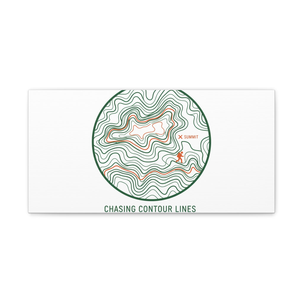 Chasing Contour Lines Topographic Canvas | topographic map print, contour line design