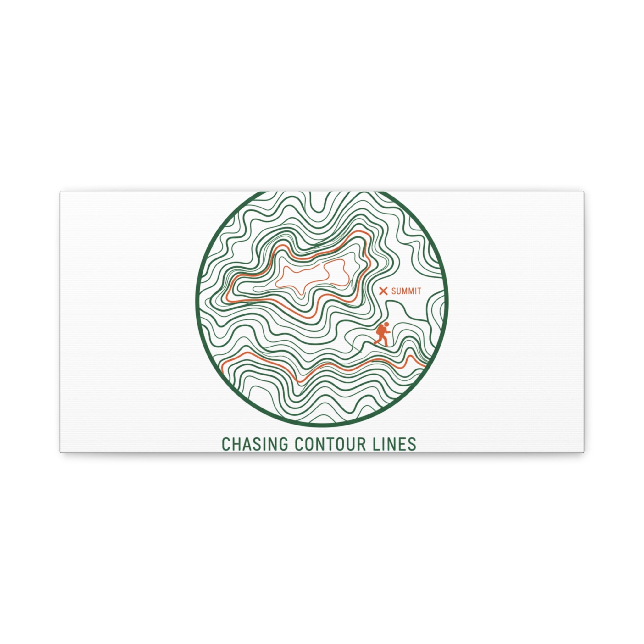 Chasing Contour Lines Topographic Canvas | topographic map print, contour line design