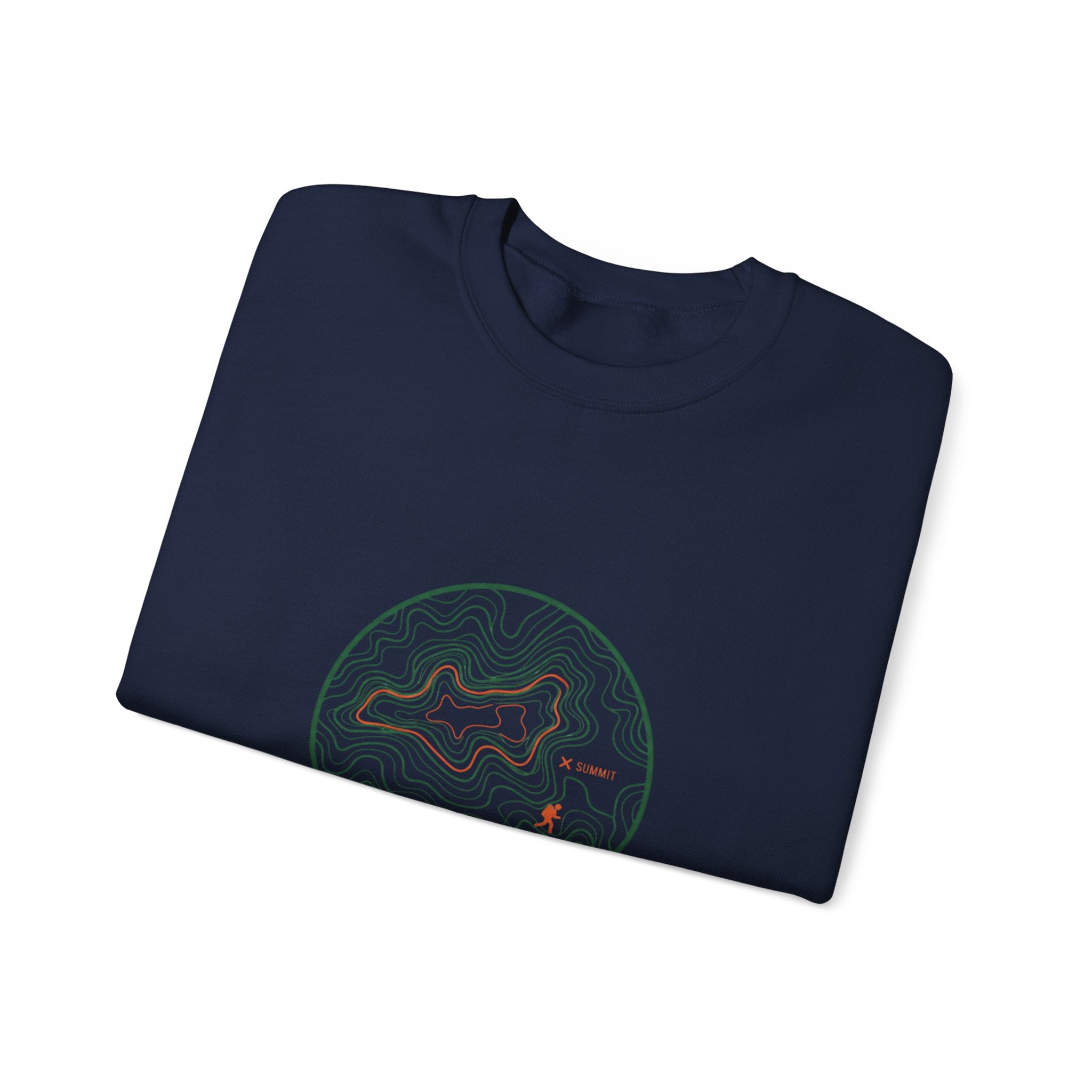 Topographic Contour Line Crewneck, topo apparel | terrain map print