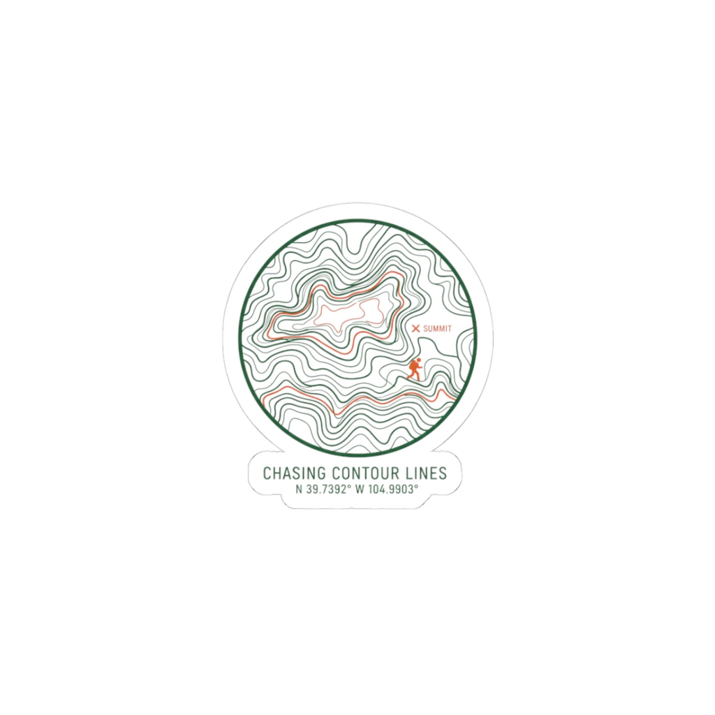 Topographic Contour Map Sticker | contour line design, topo map print