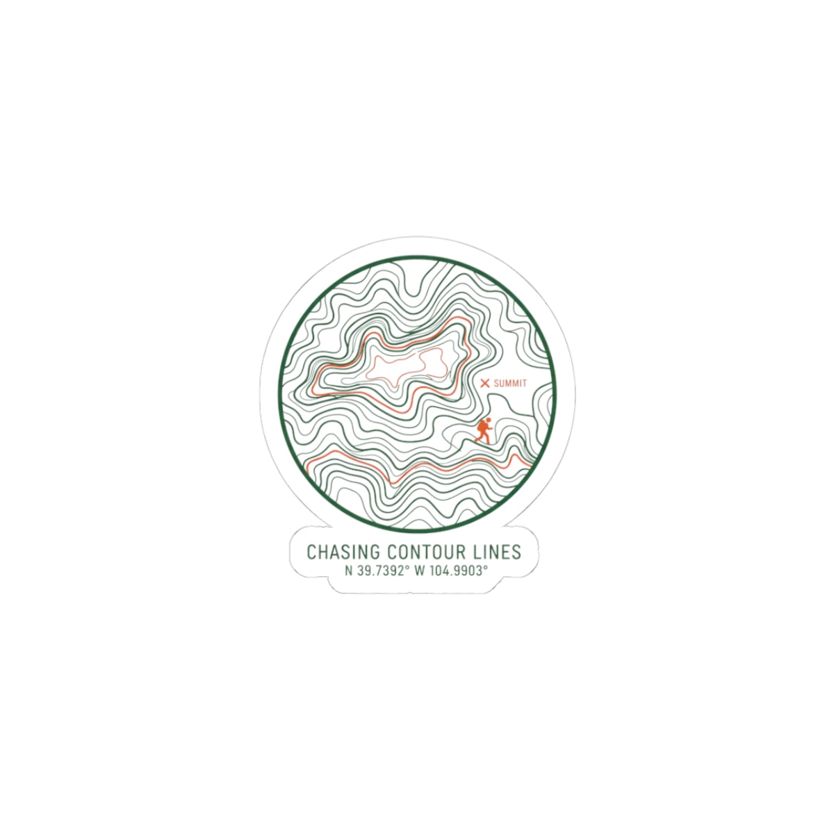 Topographic Contour Map Sticker | contour line design, topo map print