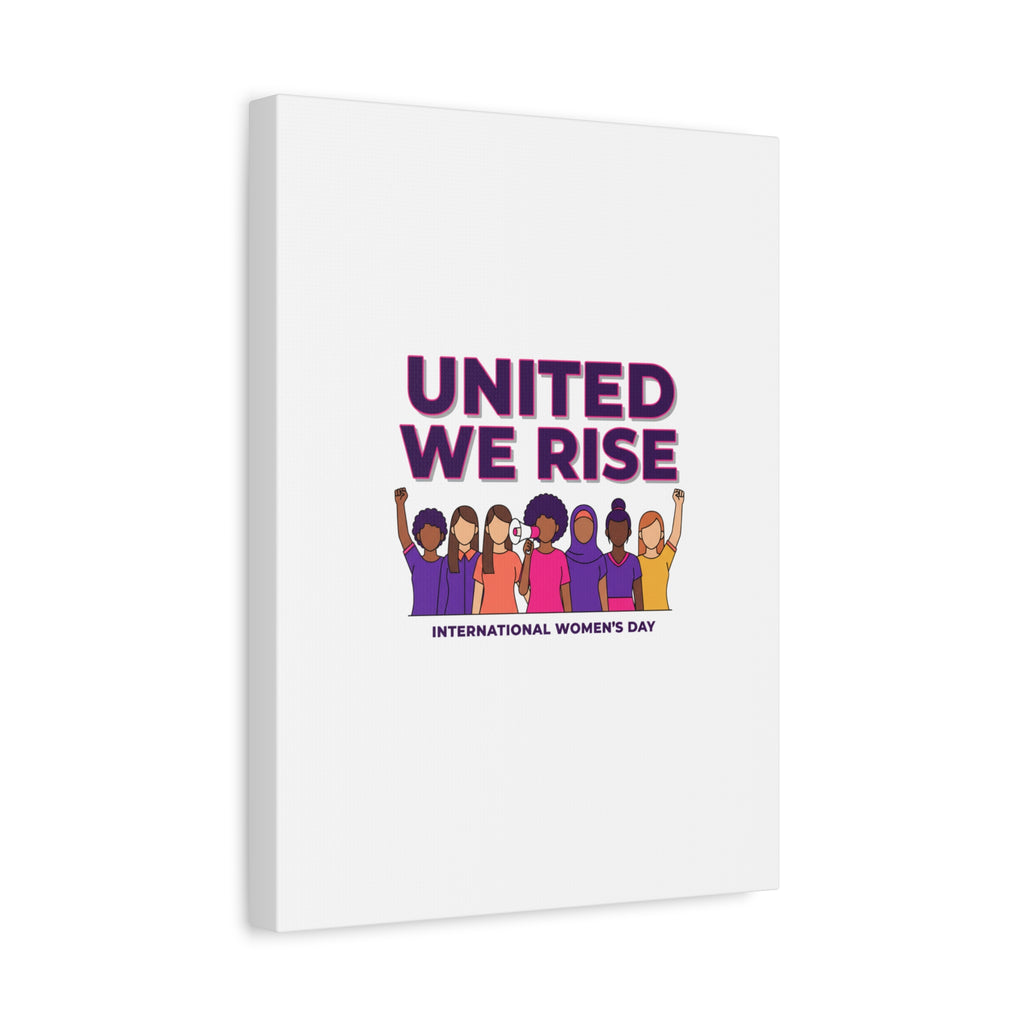 United We Rise Matte Canvas, Stretched | International Women’s Day, IWD Typography
