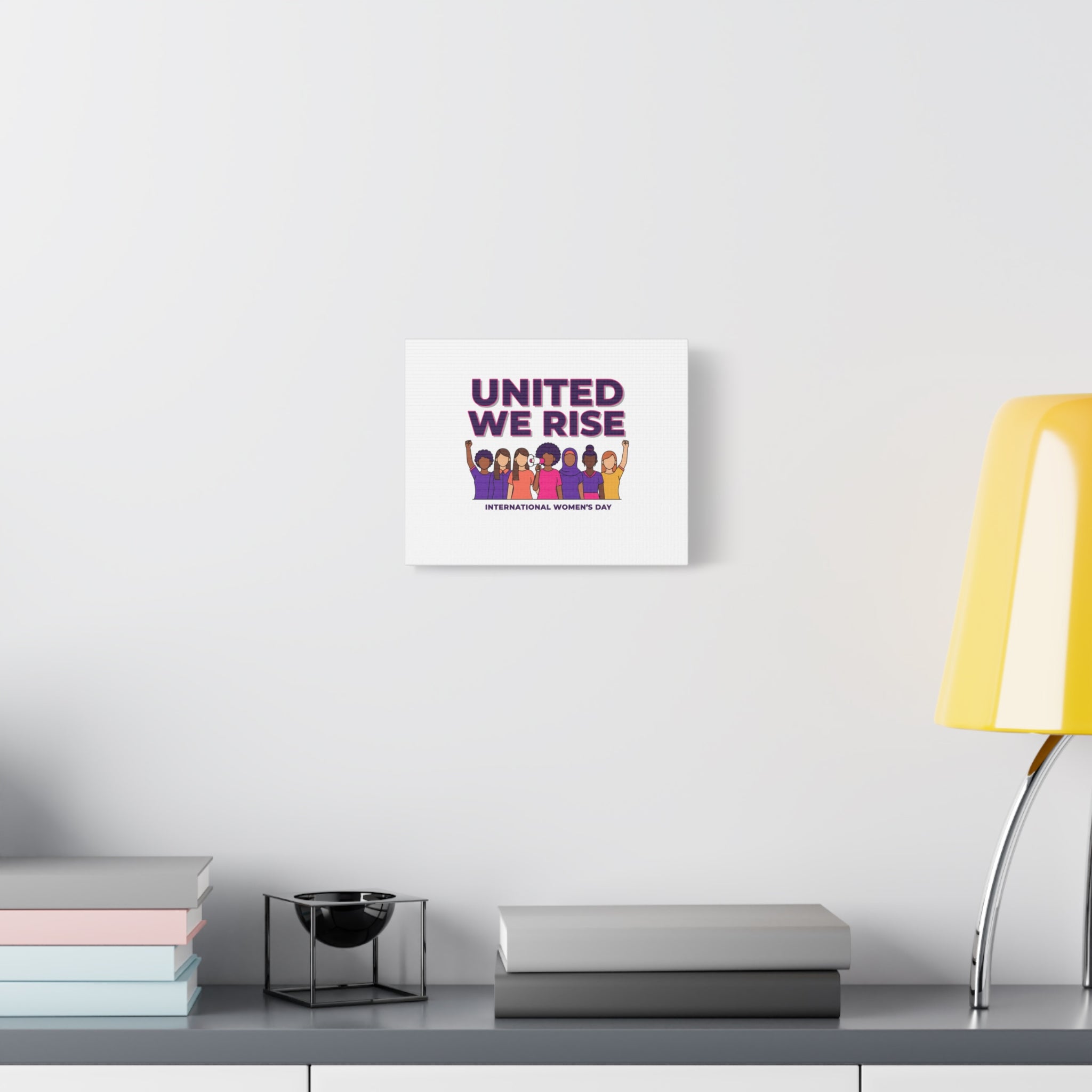 United We Rise Matte Canvas, Stretched | International Women’s Day, IWD Typography
