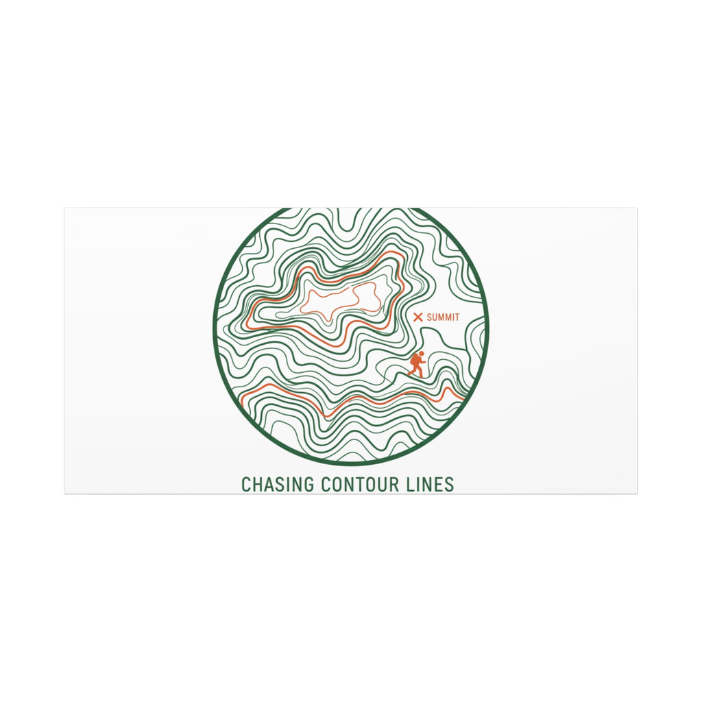 Chasing Contour Lines Topographic Canvas | topographic map print, contour line design