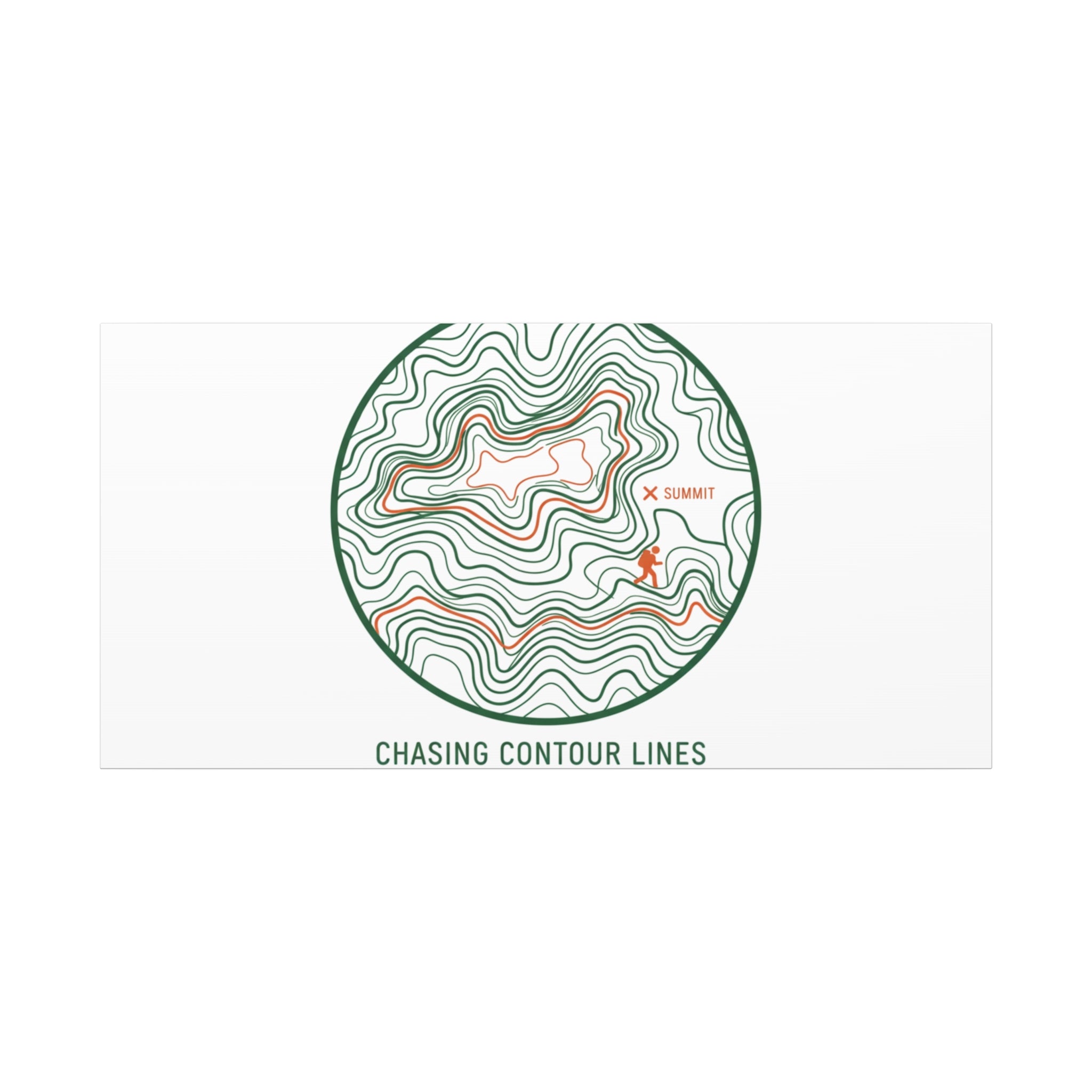 Chasing Contour Lines Topographic Canvas | topographic map print, contour line design