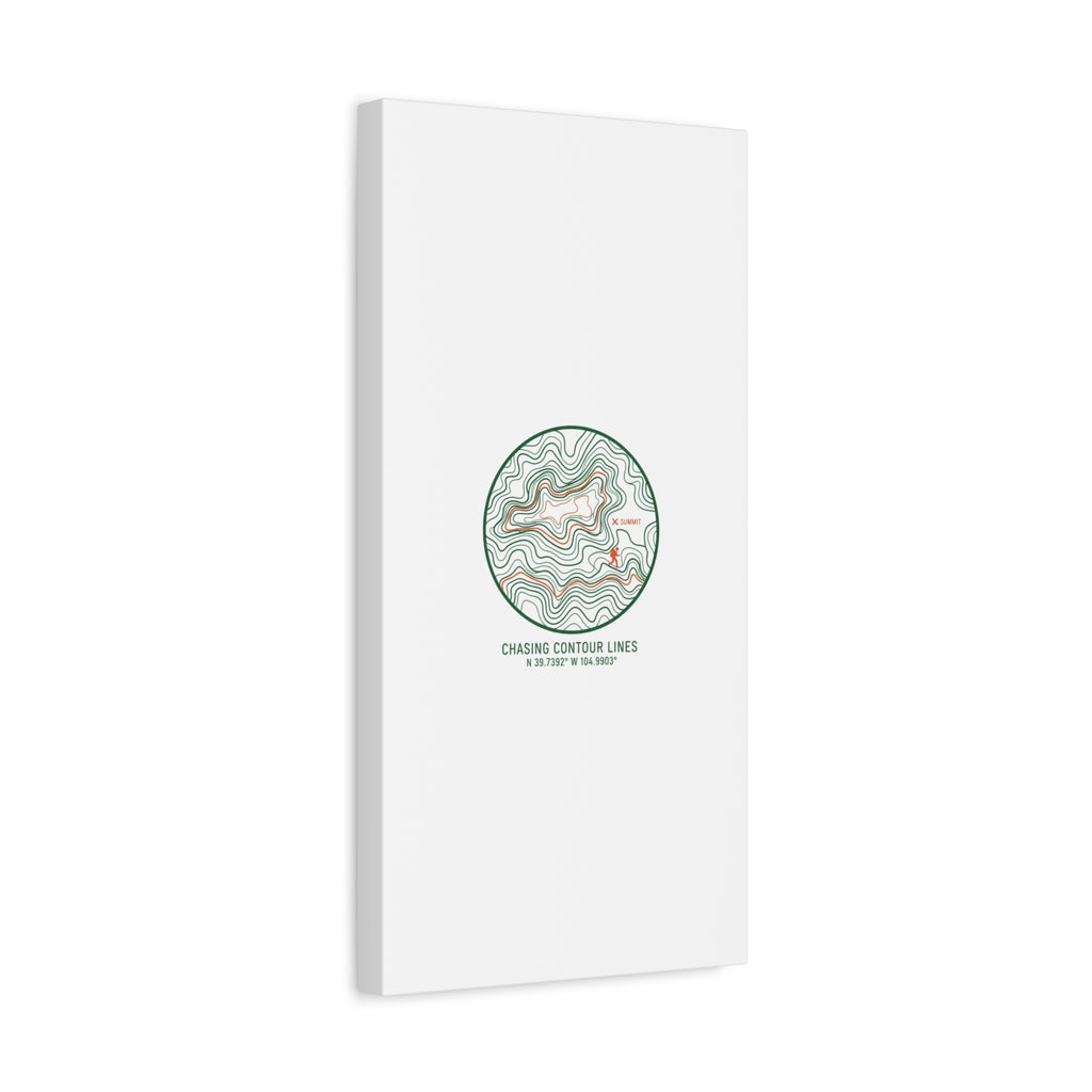 Chasing Contour Lines Topographic Canvas | topographic map print, contour line design