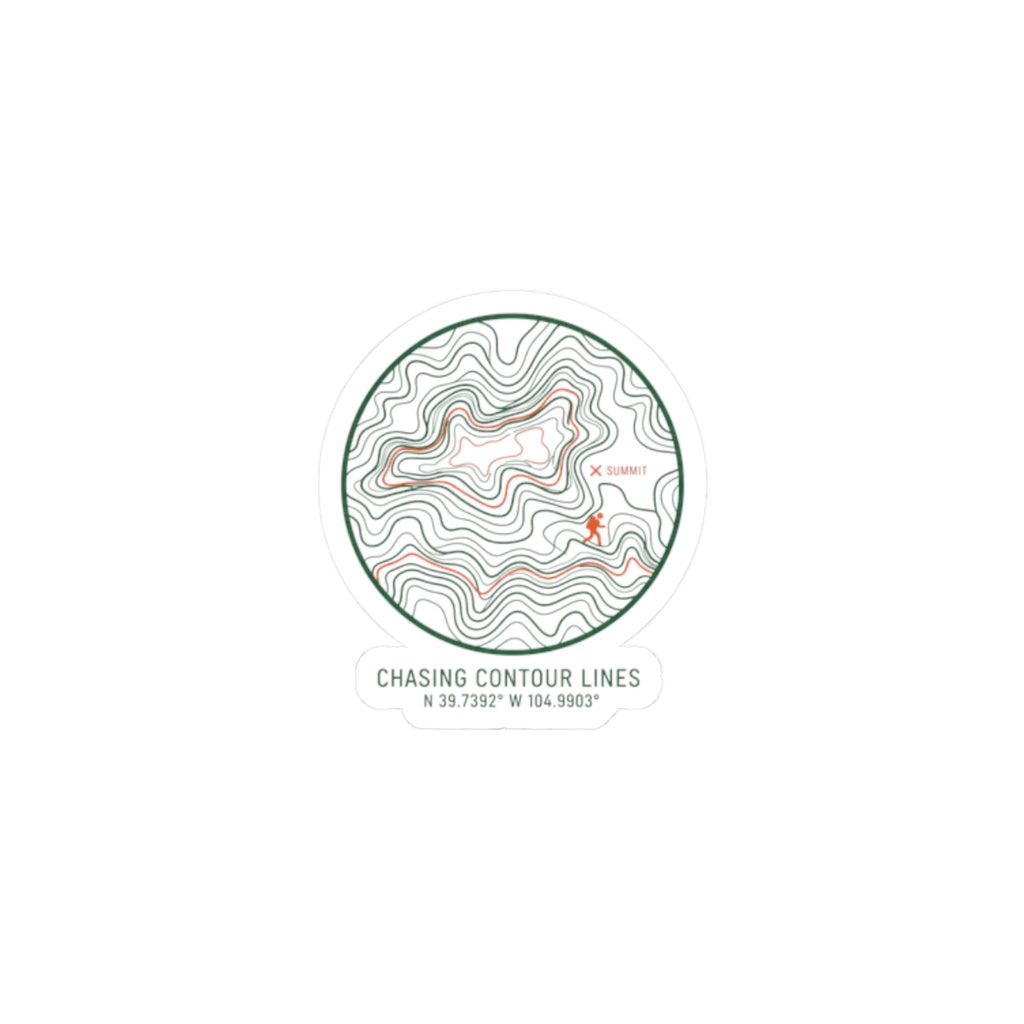 Topographic Contour Map Sticker | contour line design, topo map print