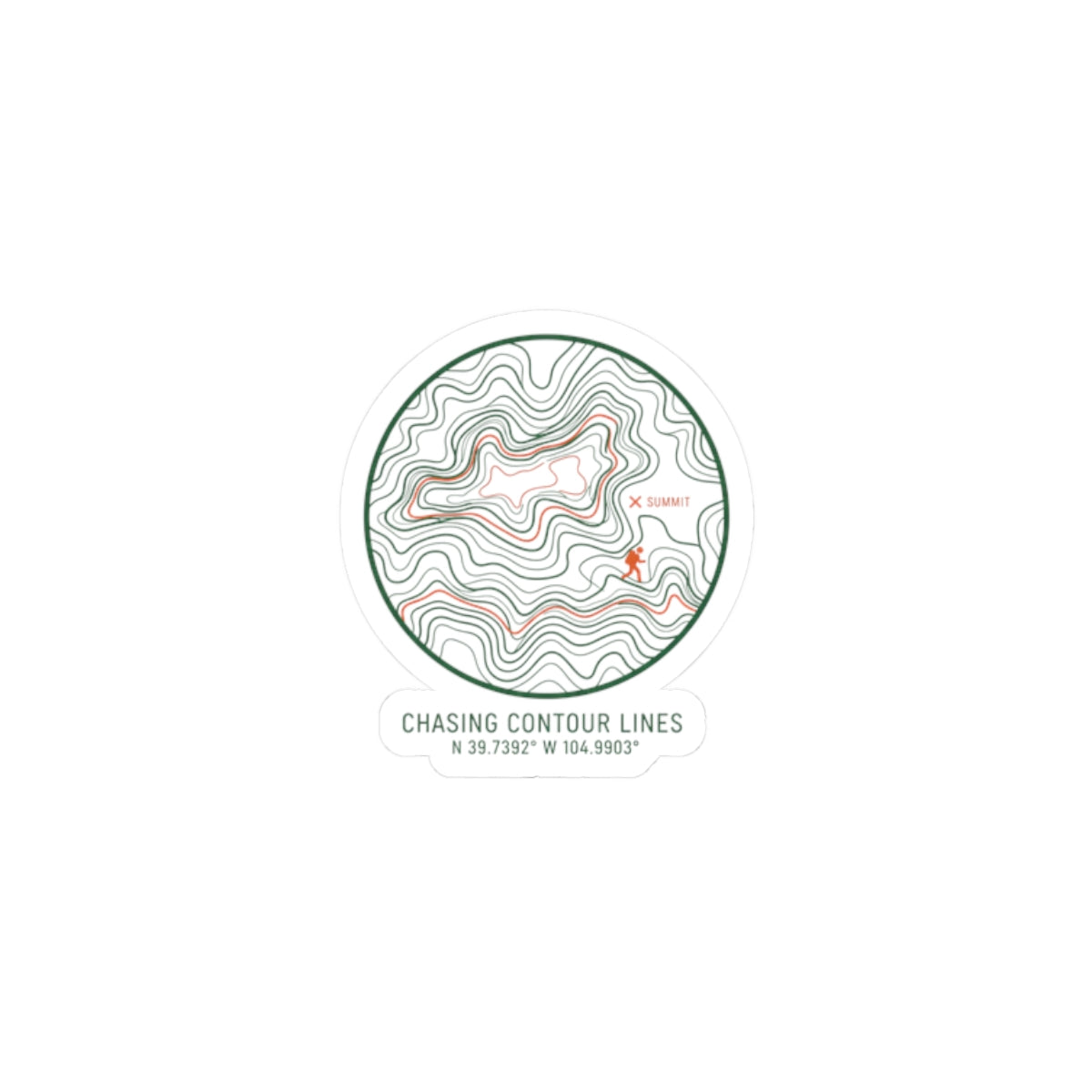Topographic Contour Map Sticker | contour line design, topo map print