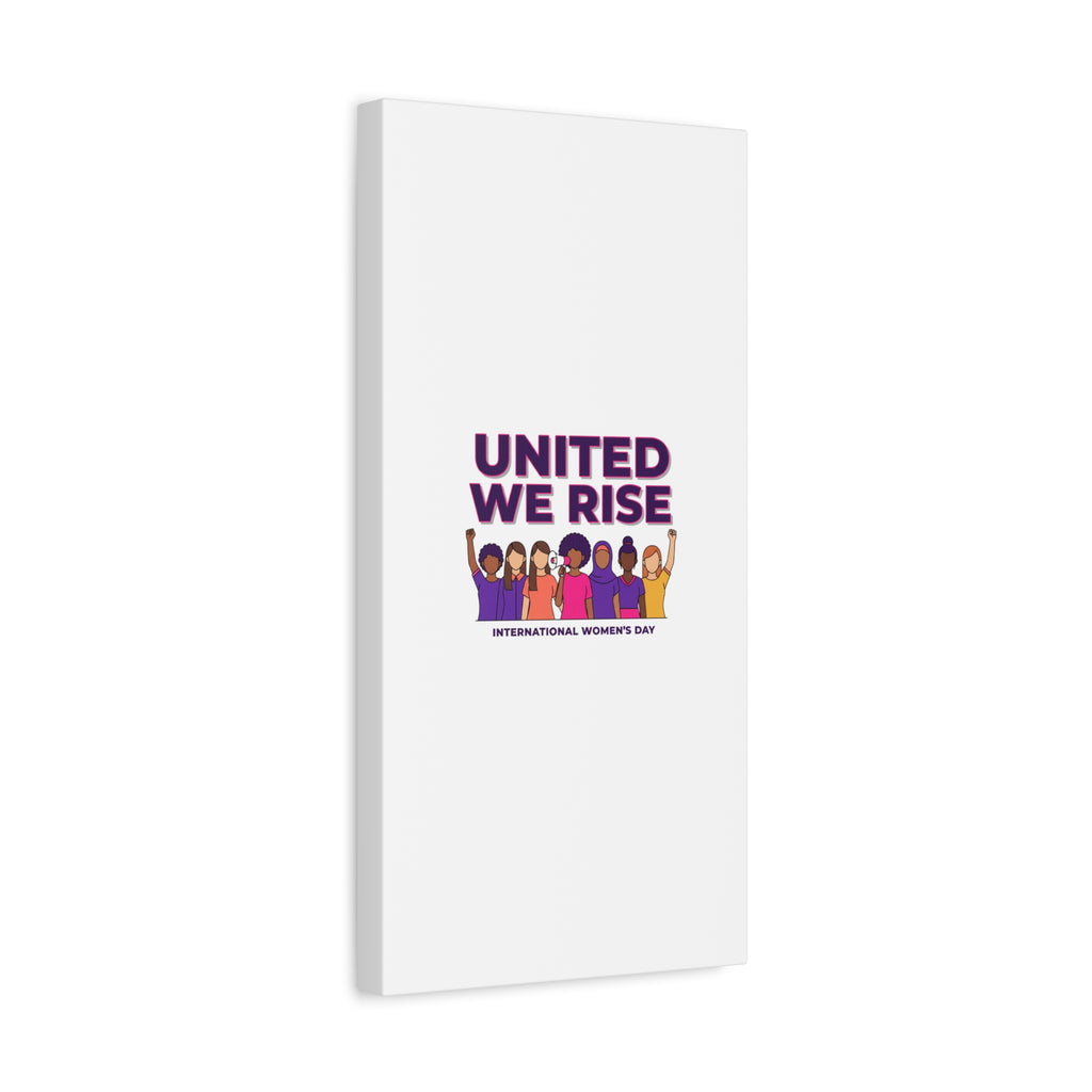 United We Rise Matte Canvas, Stretched | International Women’s Day, IWD Typography