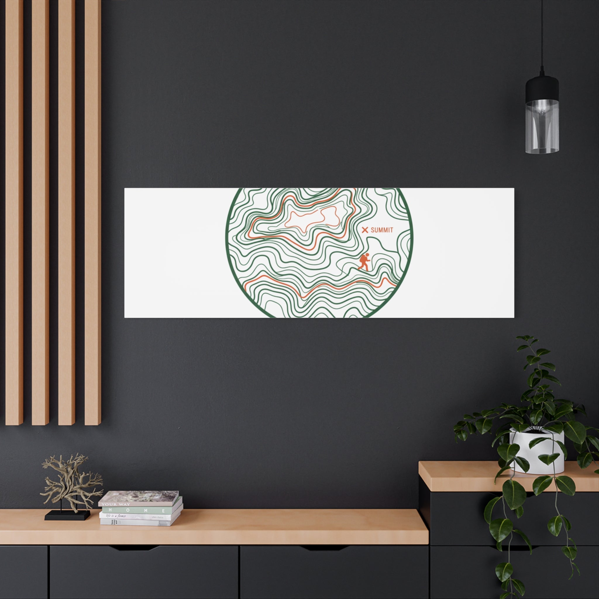 Chasing Contour Lines Topographic Canvas | topographic map print, contour line design
