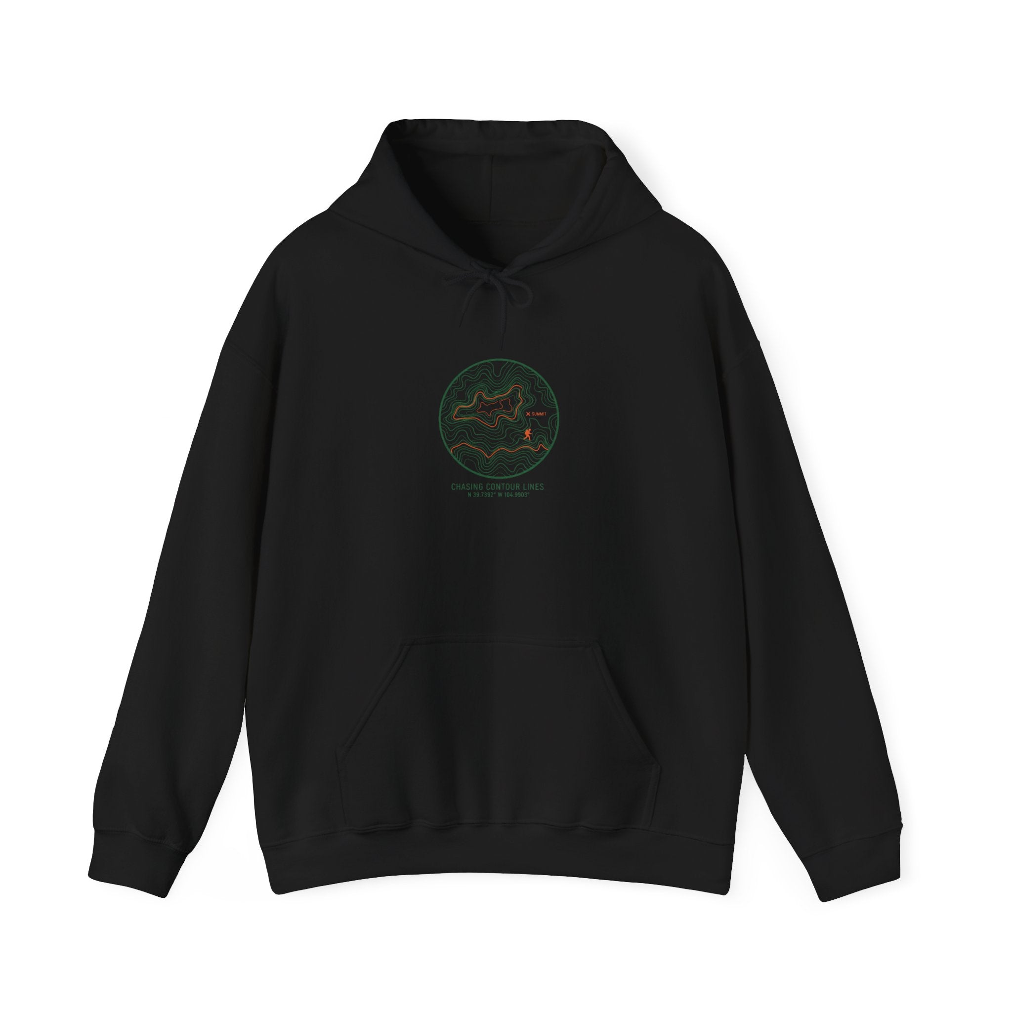 Topographic Contour Circle Hoodie | topographic map print, contour line design