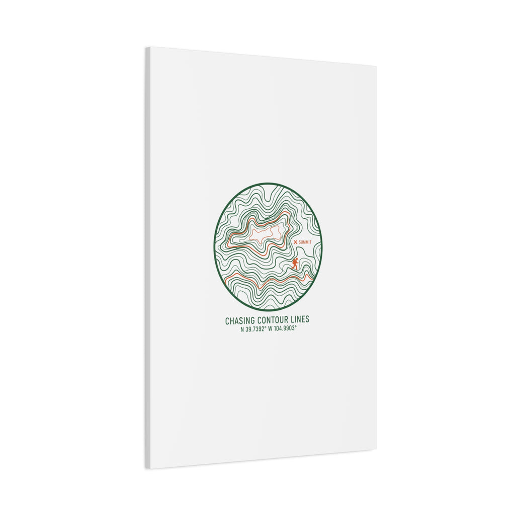 Chasing Contour Lines Topographic Canvas | topographic map print, contour line design