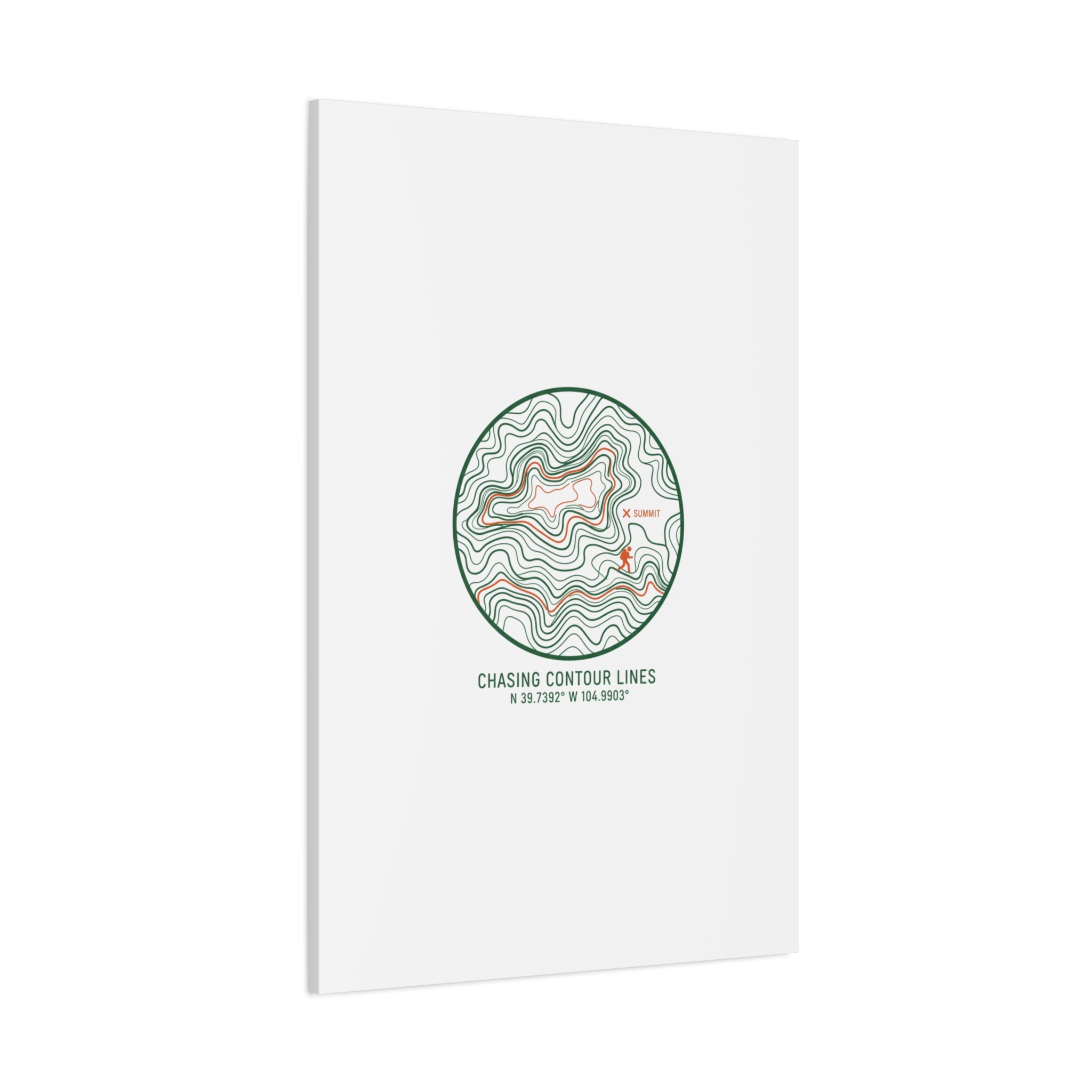 Chasing Contour Lines Topographic Canvas | topographic map print, contour line design